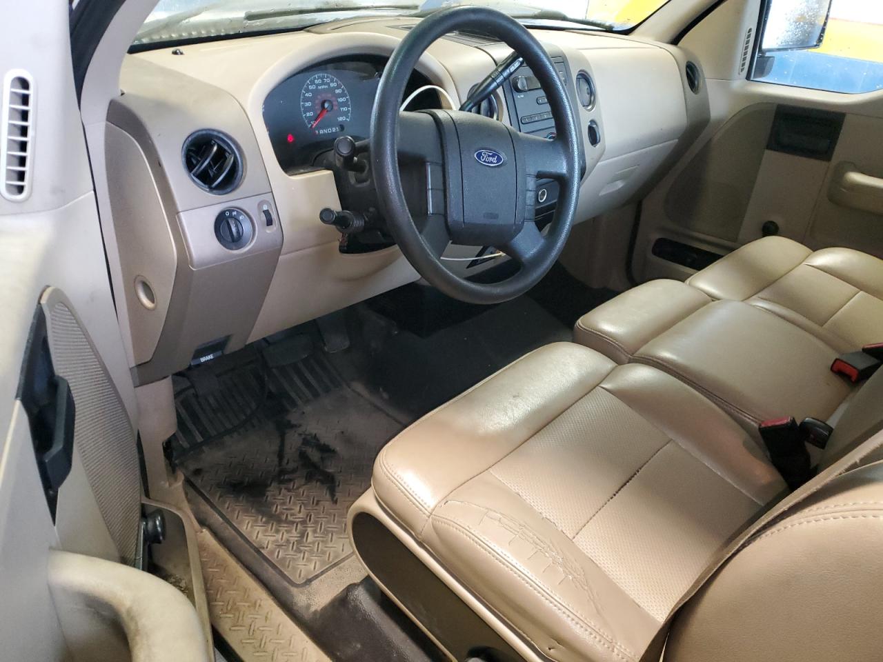 2007 Ford F150 White vin: 1FTRF12W57KD54057 Damage: Left Front Seat Cushion, Torn, > 12 Inches