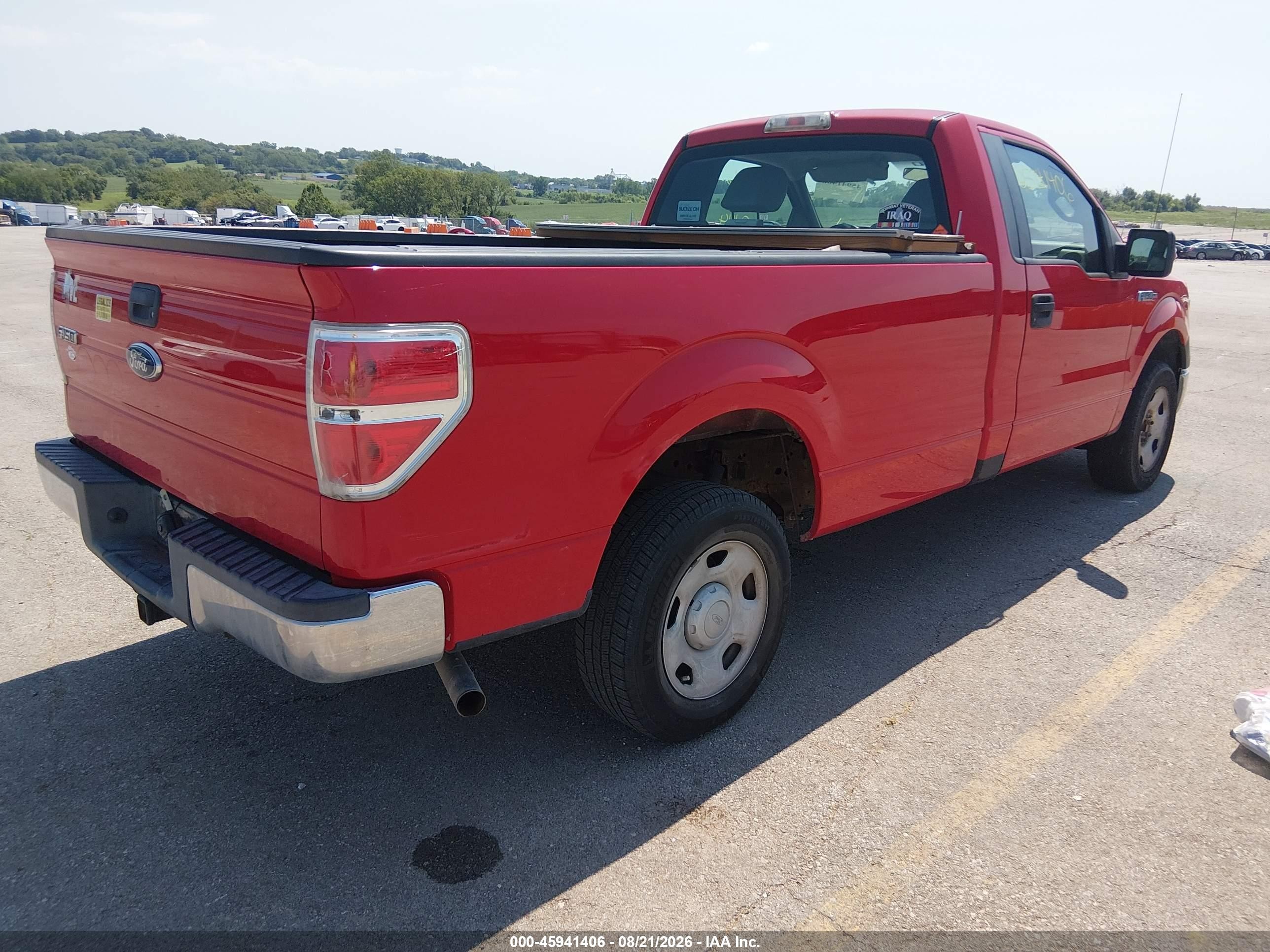 2009 Ford F-150 Stx/xl/xl W/midbox Prep/xlt/xlt W/midbox Prep Red vin: 1FTRF12W59KC43723