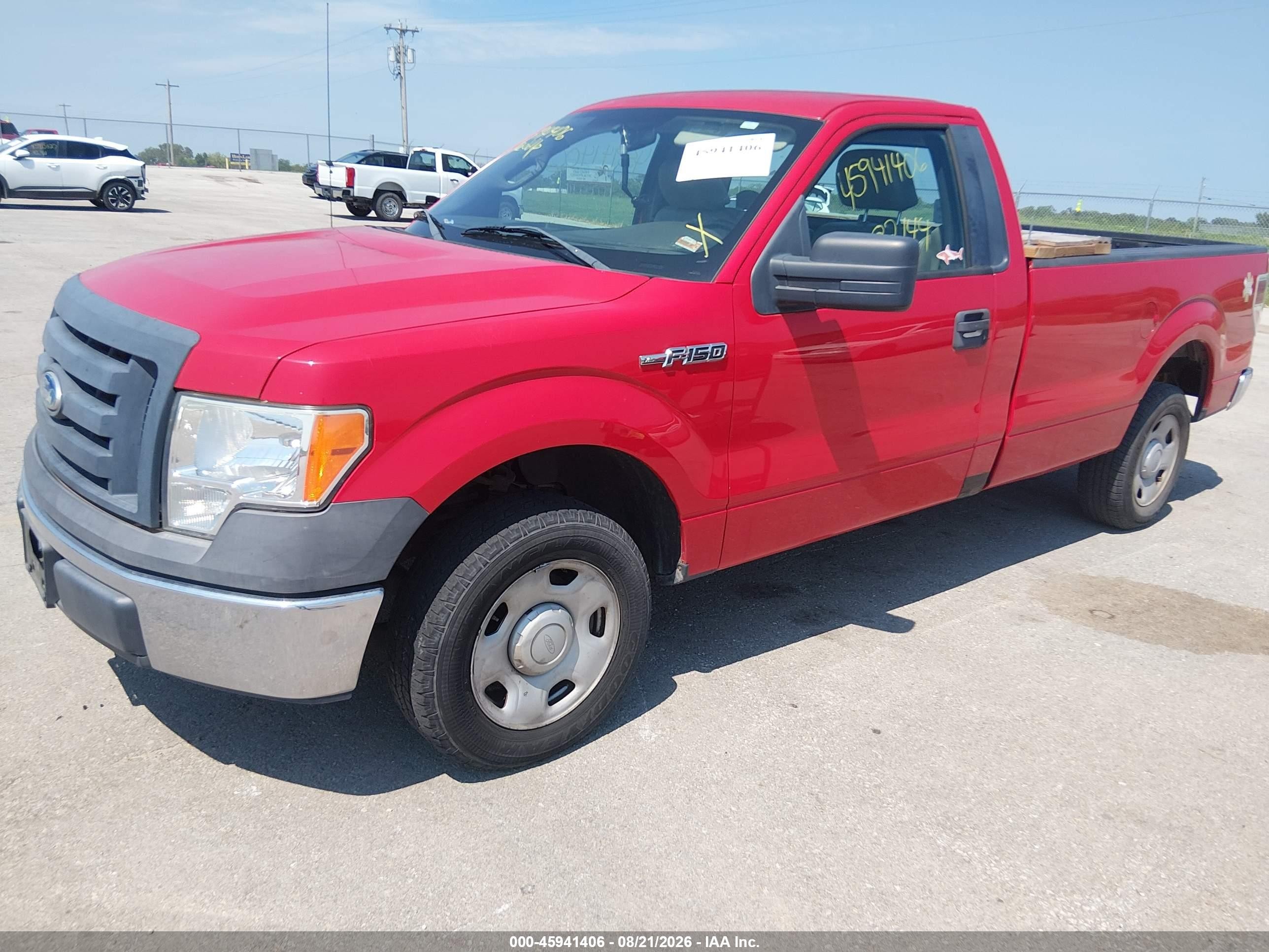 2009 Ford F-150 Stx/xl/xl W/midbox Prep/xlt/xlt W/midbox Prep Red vin: 1FTRF12W59KC43723