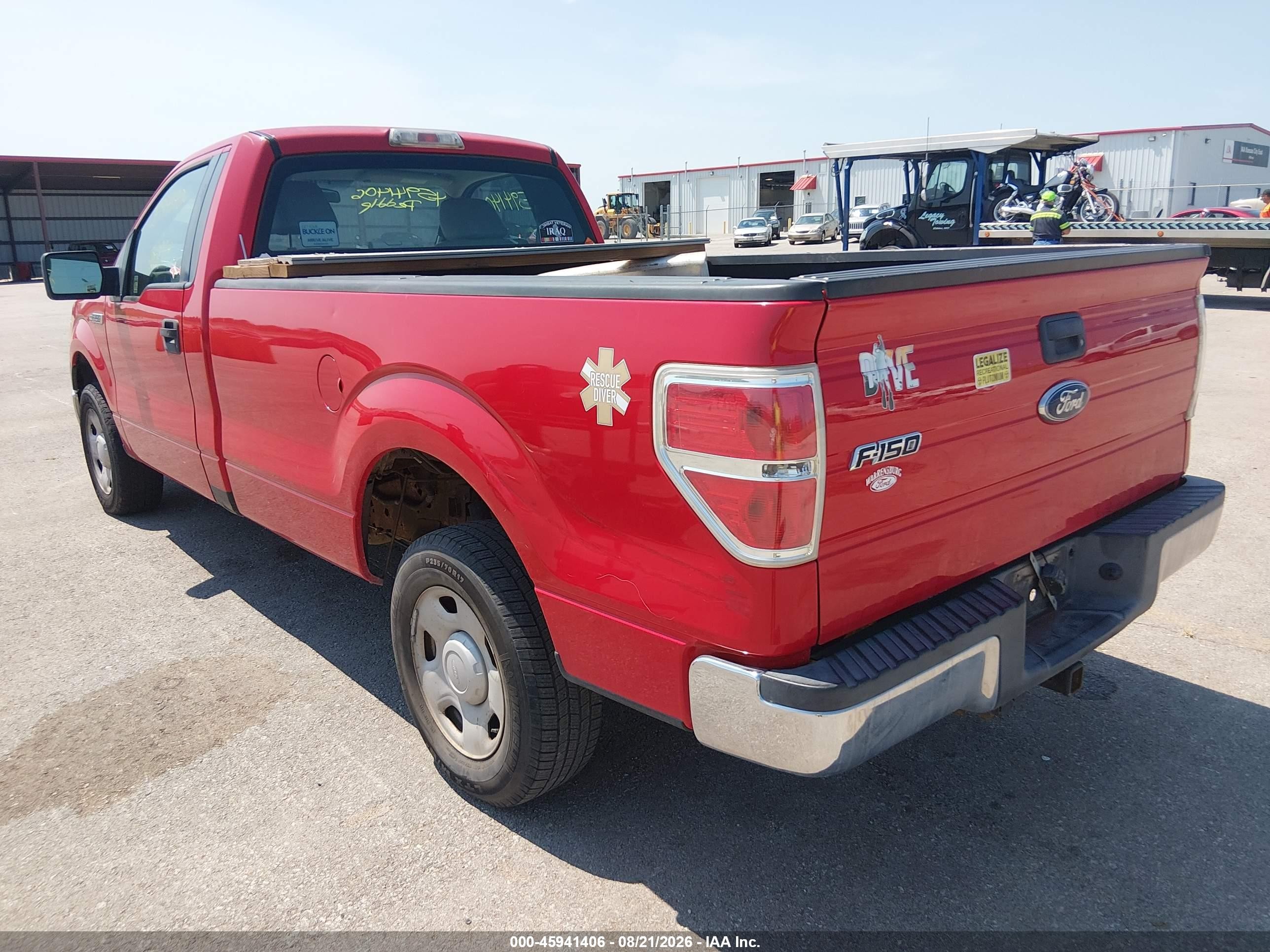 2009 Ford F-150 Stx/xl/xl W/midbox Prep/xlt/xlt W/midbox Prep Red vin: 1FTRF12W59KC43723
