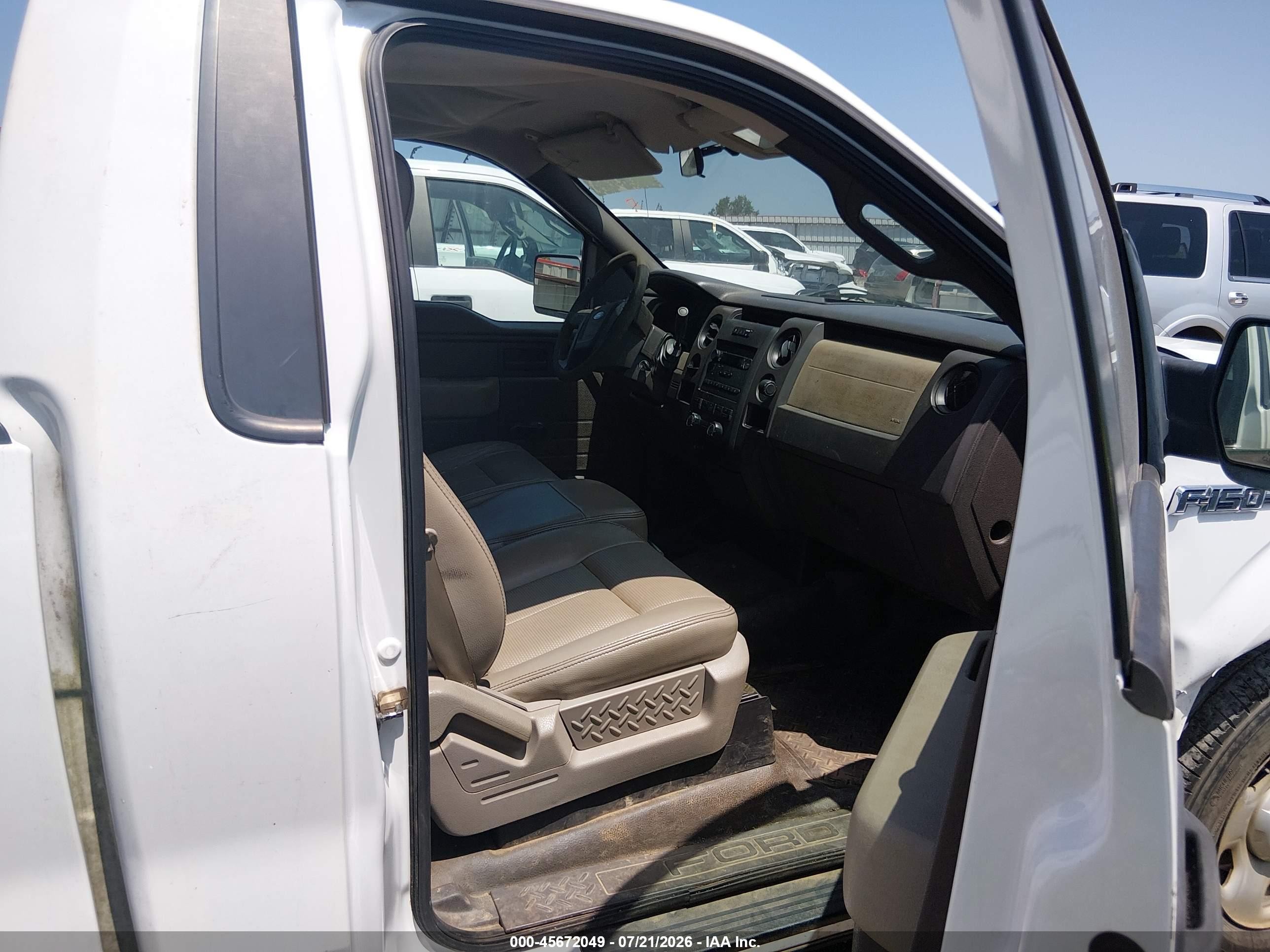 2009 Ford F-150 Stx/xl/xl W/midbox Prep/xlt/xlt W/midbox Prep Белый vin: 1FTRF12W59KC60893