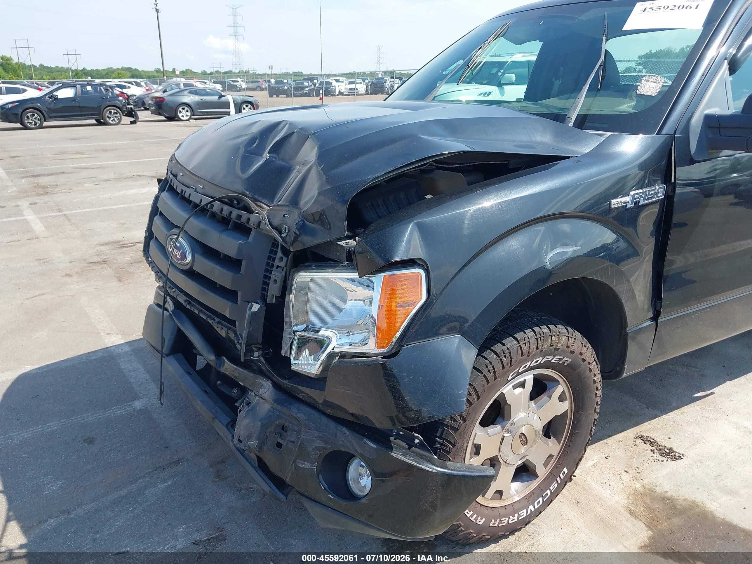 2009 Ford F-150 Stx/xl/xl W/midbox Prep/xlt/xlt W/midbox Prep Black vin: 1FTRF12W69KB37345