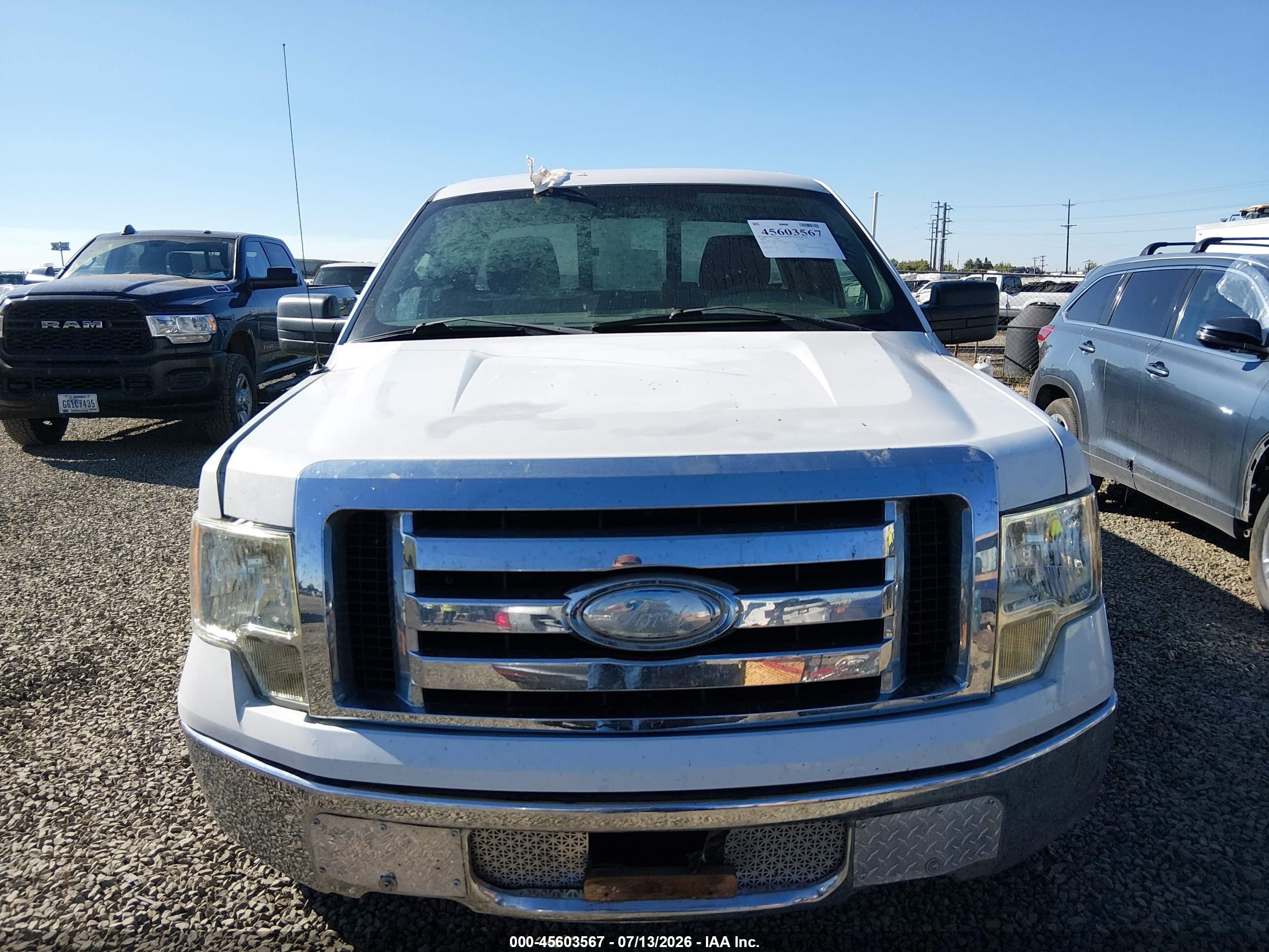 2009 Ford F-150 Stx/xl/xl W/midbox Prep/xlt/xlt W/midbox Prep White vin: 1FTRF12W69KB67686