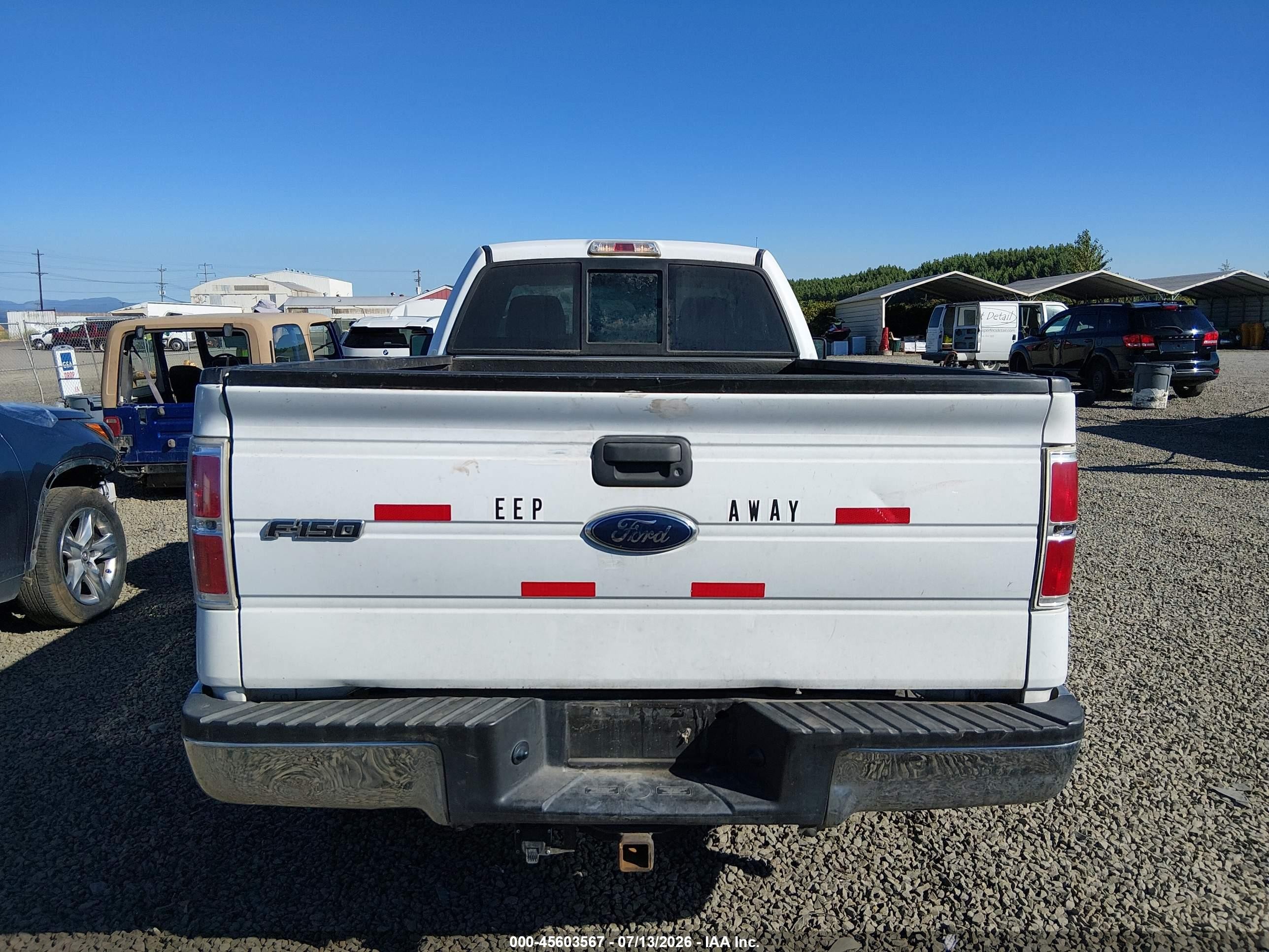 2009 Ford F-150 Stx/xl/xl W/midbox Prep/xlt/xlt W/midbox Prep White vin: 1FTRF12W69KB67686
