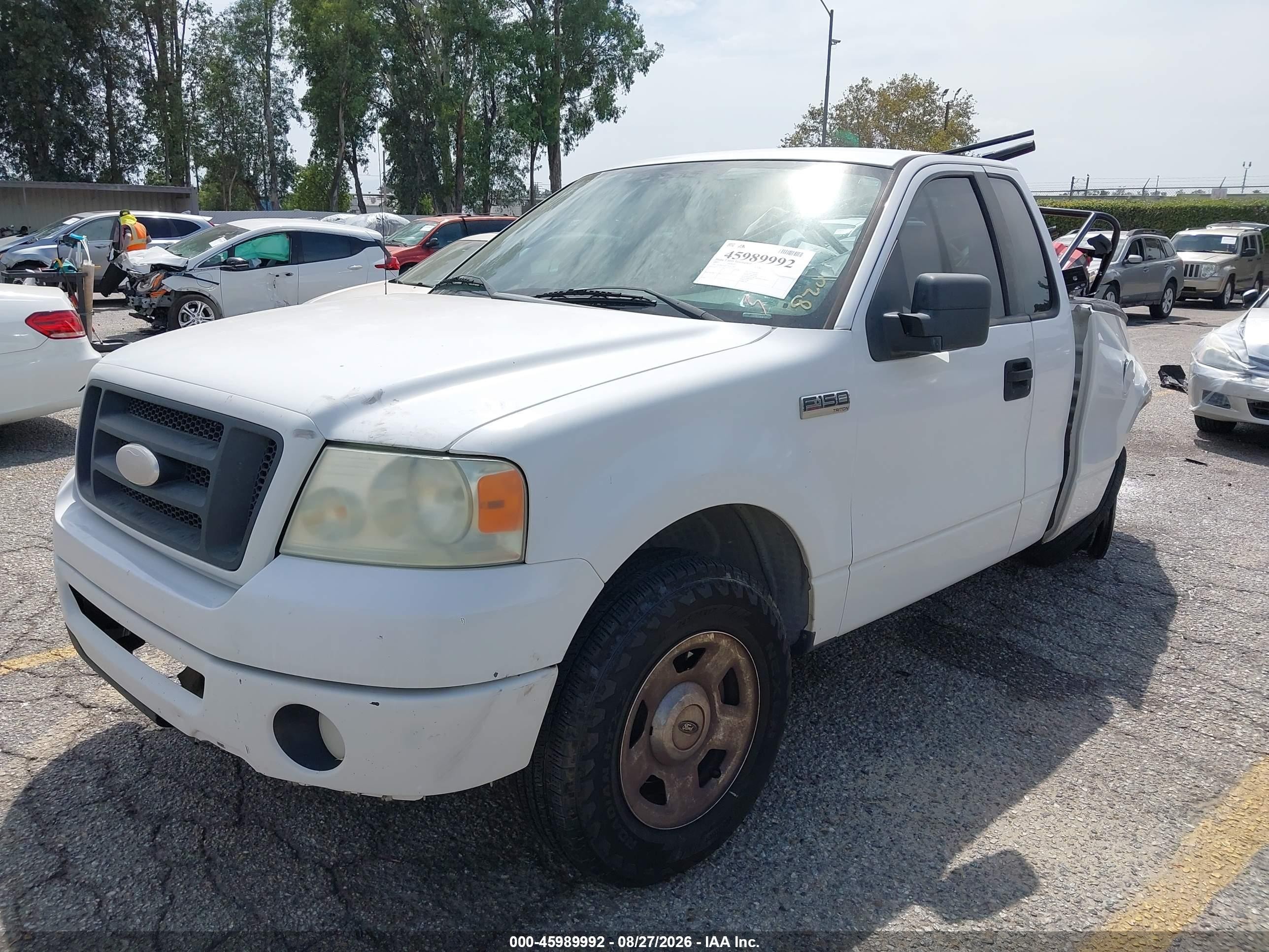 2007 Ford F-150 Stx/xl/xlt White vin: 1FTRF12W77NA11961