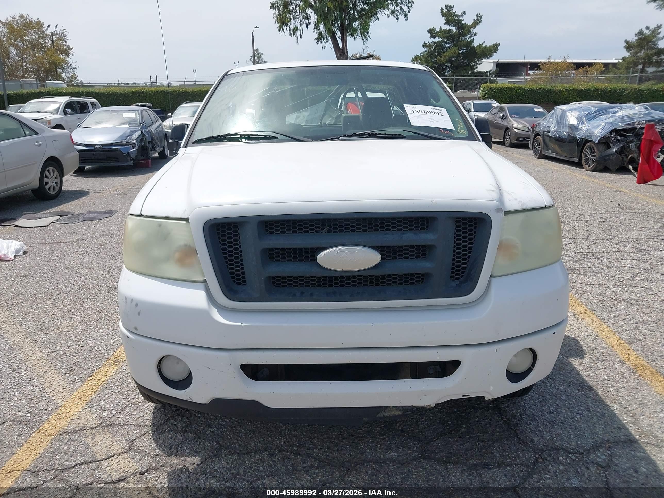 2007 Ford F-150 Stx/xl/xlt White vin: 1FTRF12W77NA11961