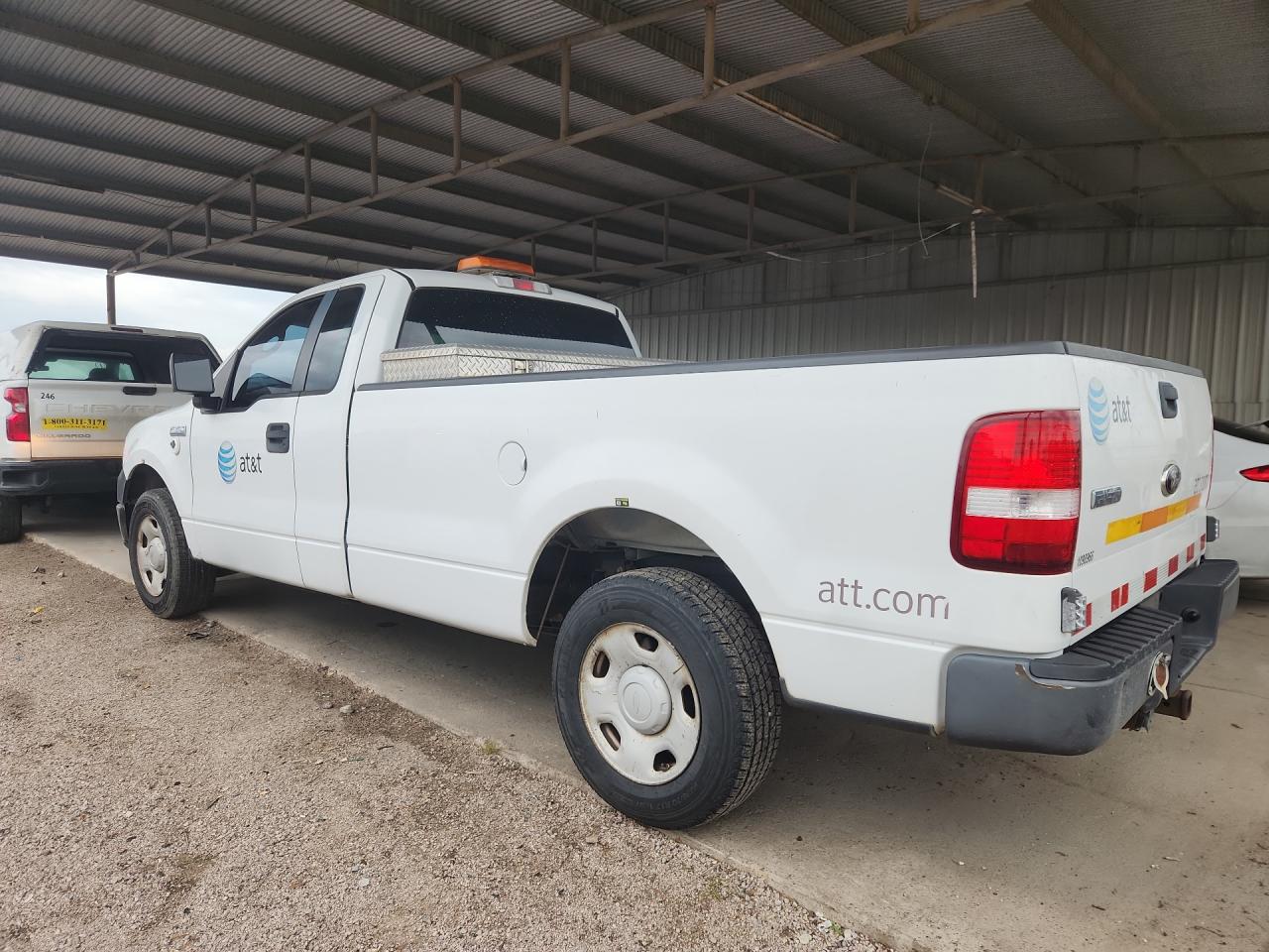 2007 Ford F150 White vin: 1FTRF12W87KD54179 Damage: Left Bed Side, Heavy Scratch, 1/2 To 1 Inch