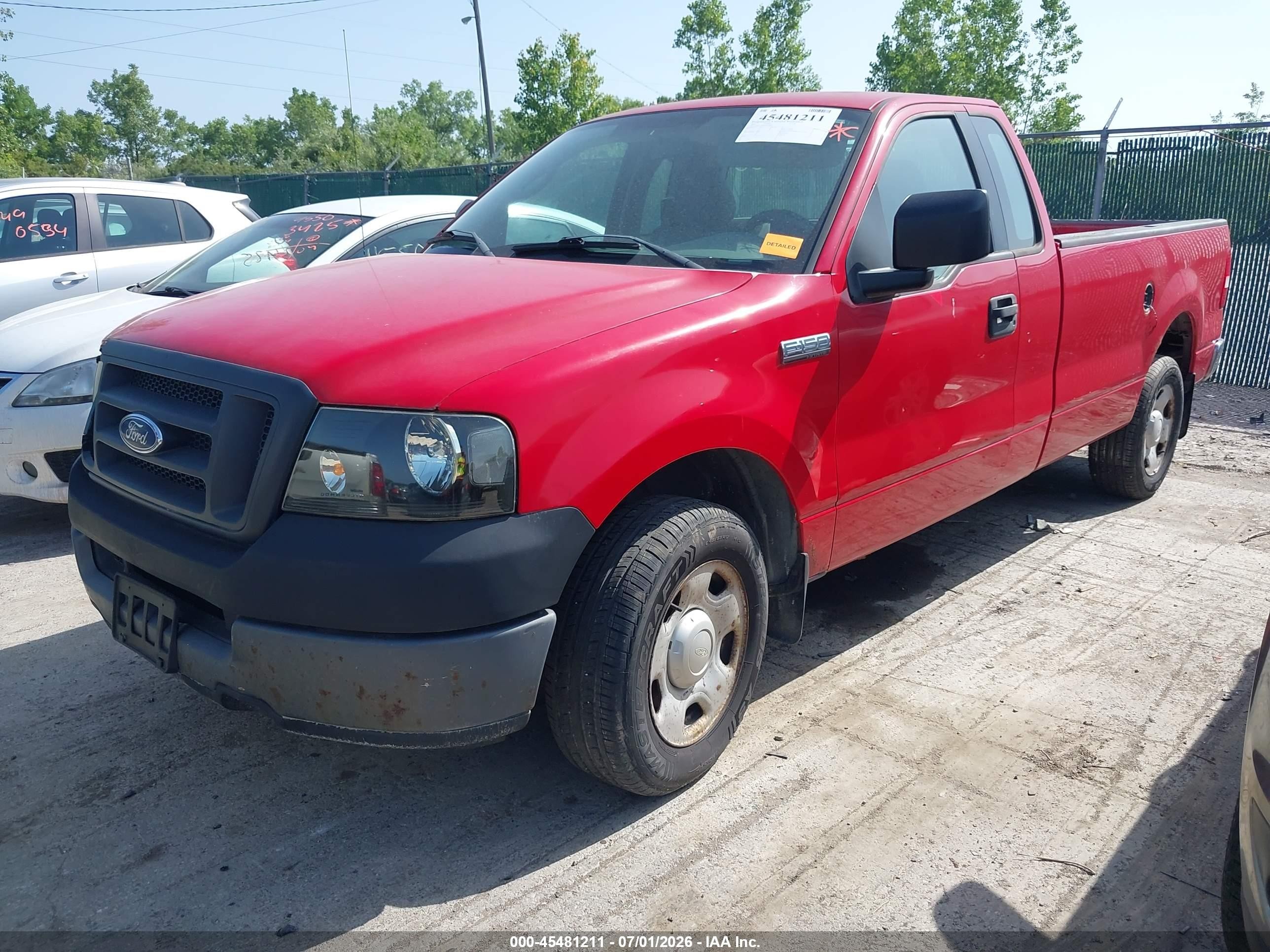 2005 Ford F-150 Stx/xl/xlt Red vin: 1FTRF12W95NB25800