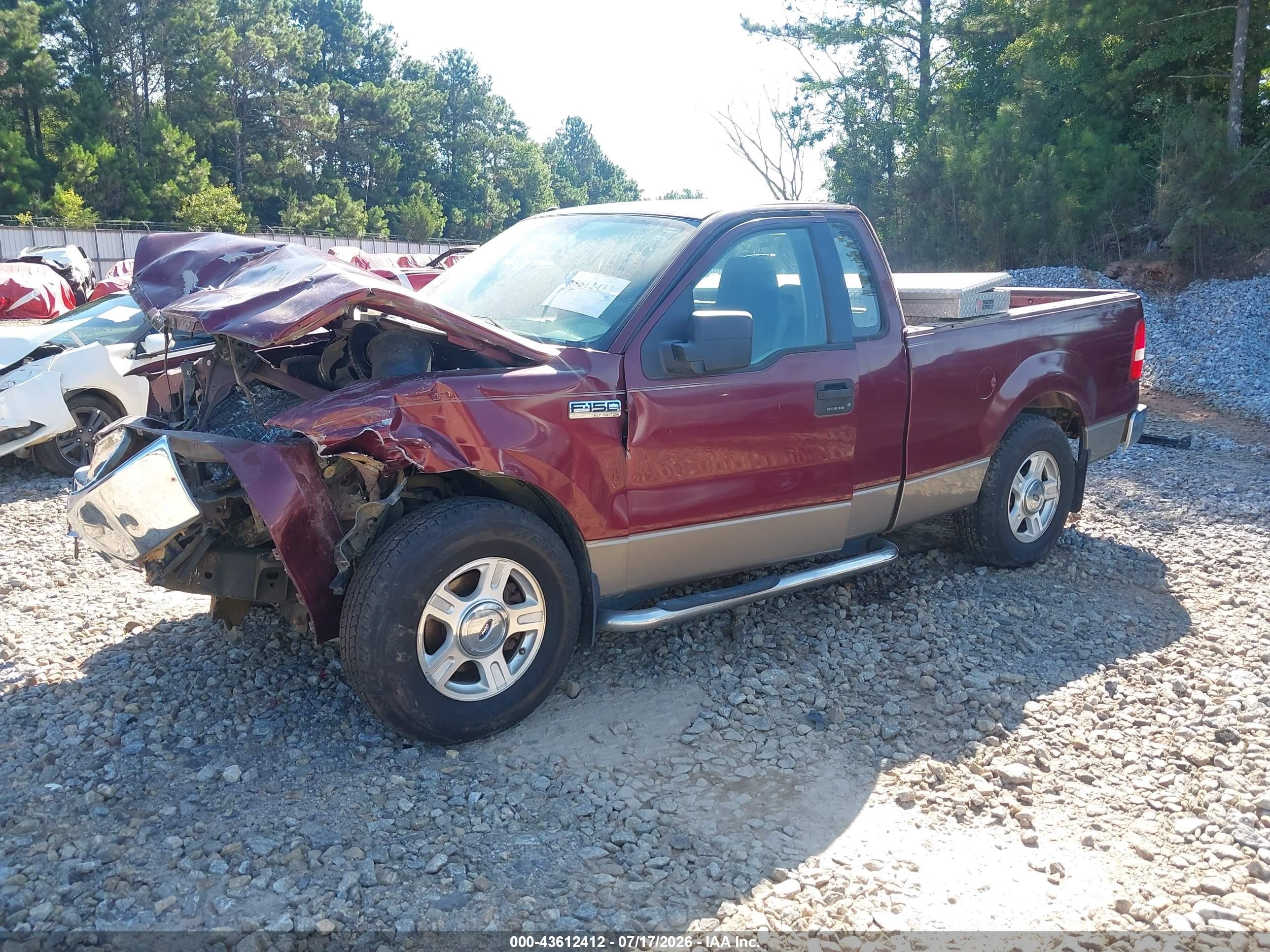 2006 Ford F-150 Stx/xl/xlt Бордовый vin: 1FTRF12W96NB08495