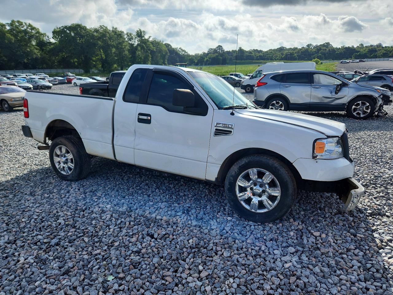 2007 Ford F150 White vin: 1FTRF12W97KB41354