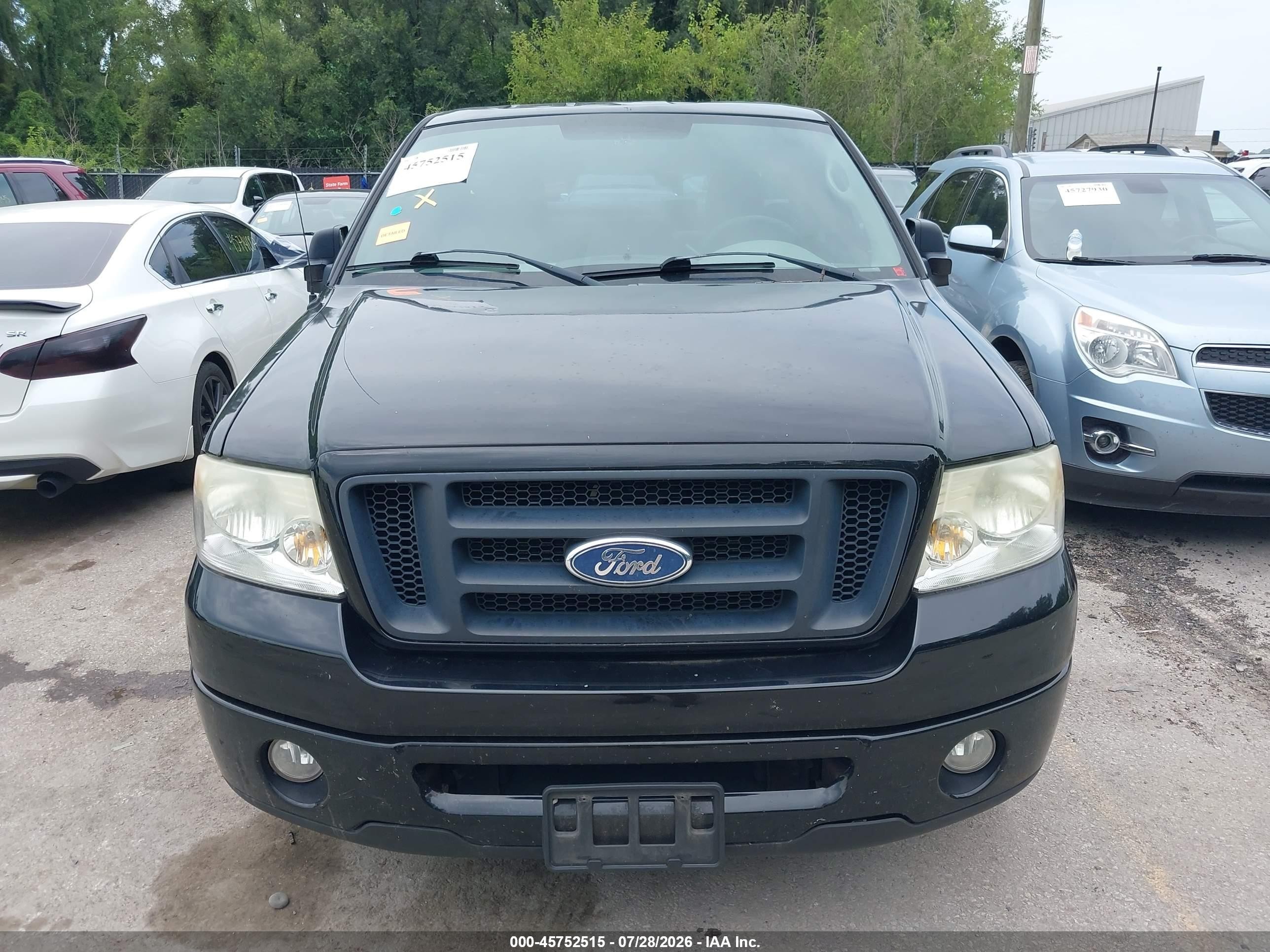 2008 Ford F-150 Fx2/stx/xl/xlt Black vin: 1FTRF12W98KD96362