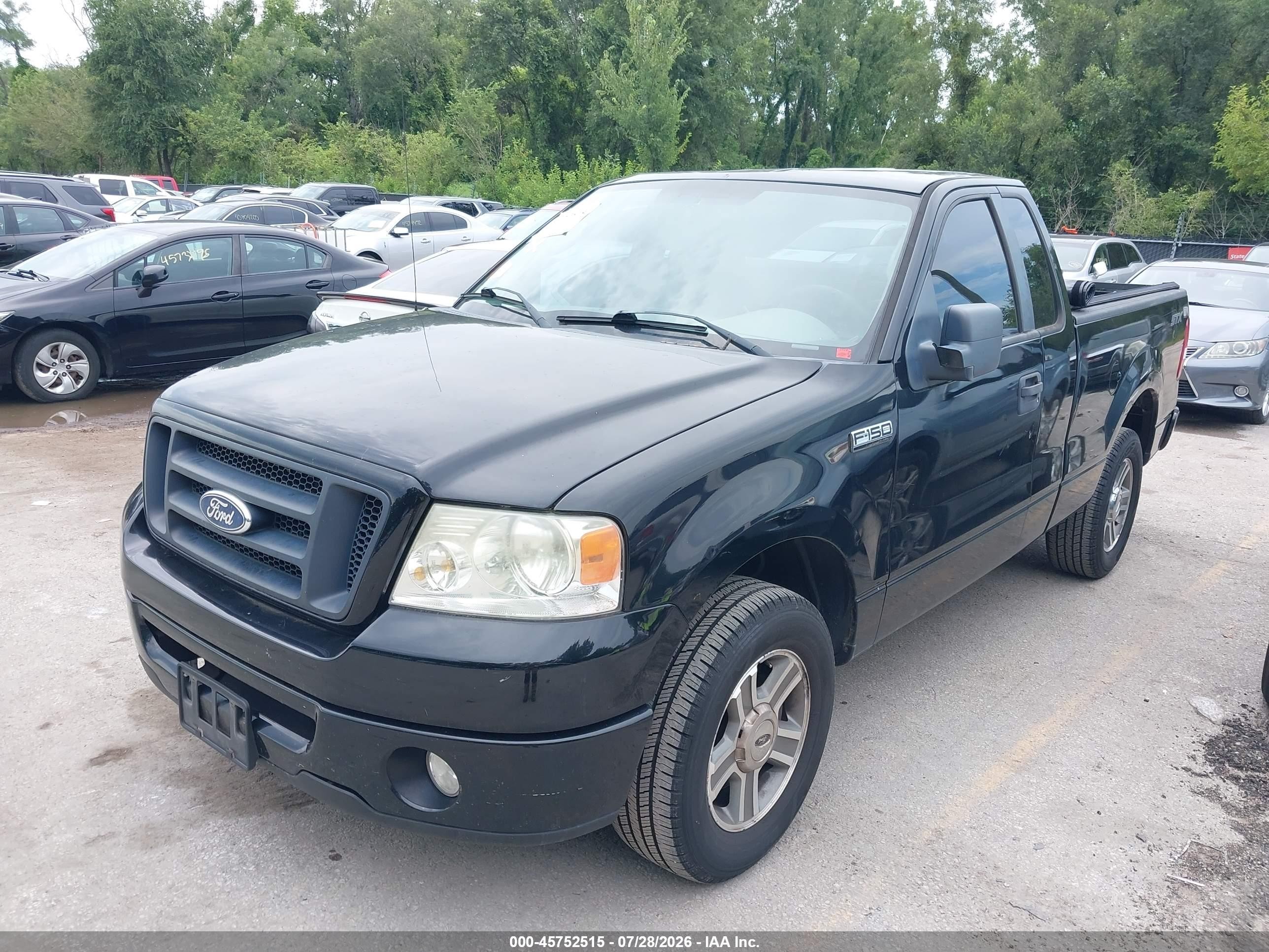 2008 Ford F-150 Fx2/stx/xl/xlt Black vin: 1FTRF12W98KD96362