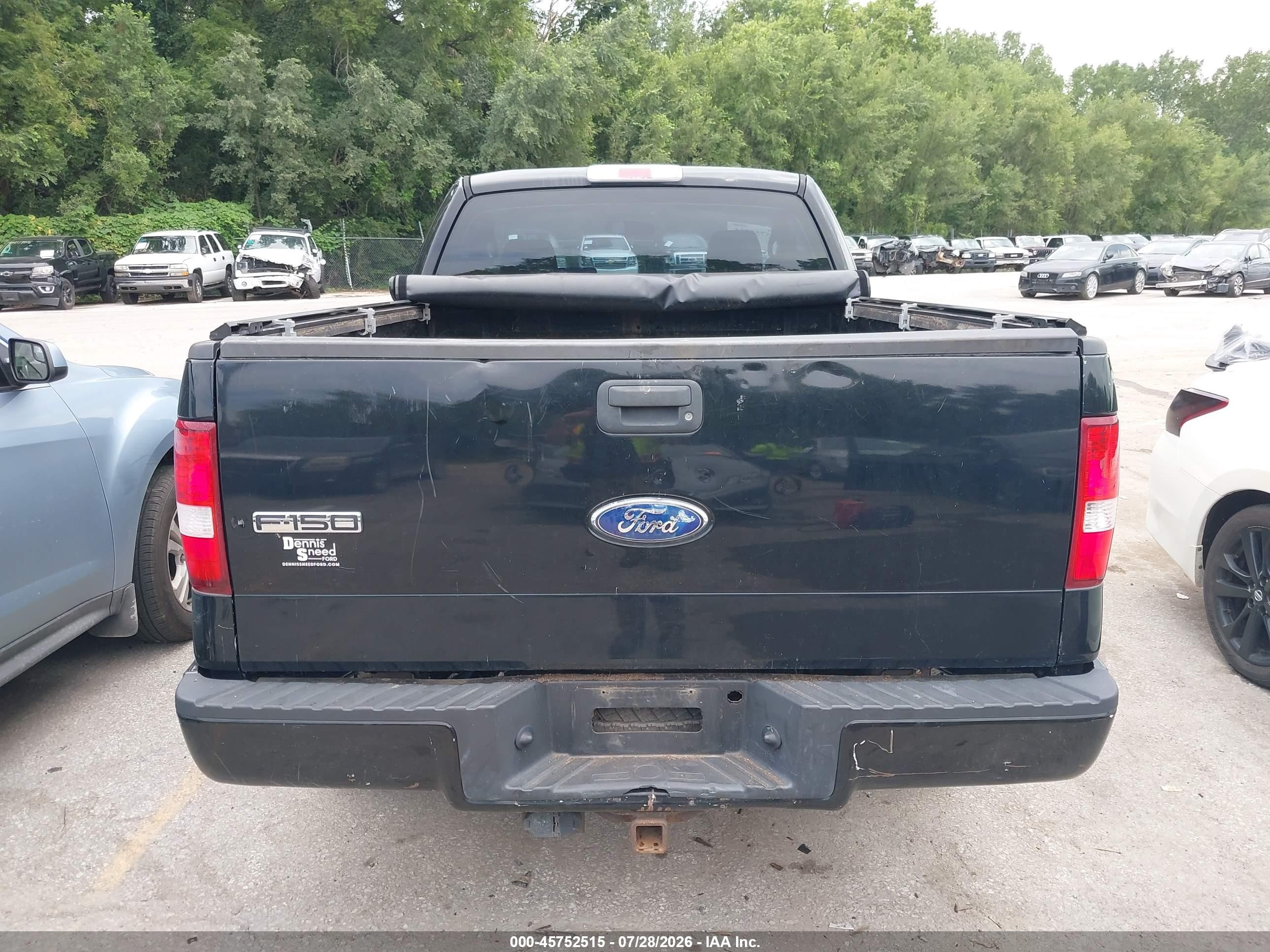 2008 Ford F-150 Fx2/stx/xl/xlt Black vin: 1FTRF12W98KD96362