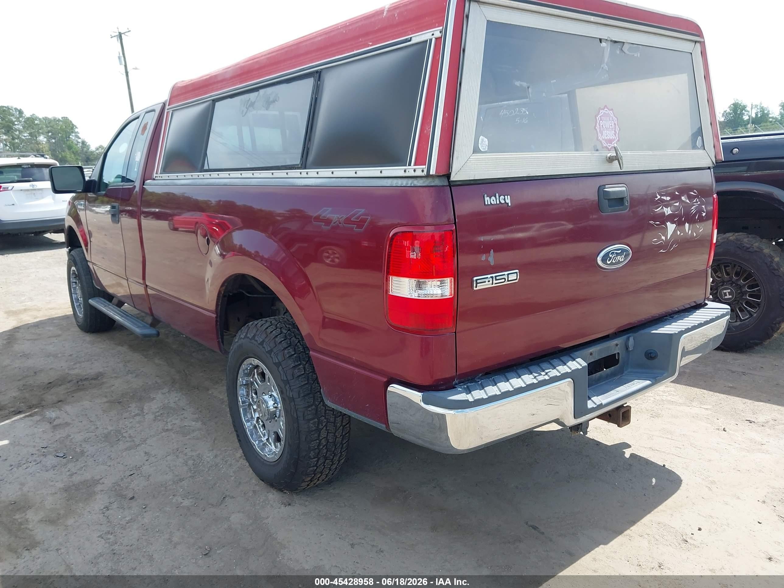 2004 Ford F-150 Fx4/xl/xlt Burgundy vin: 1FTRF14594NB88902