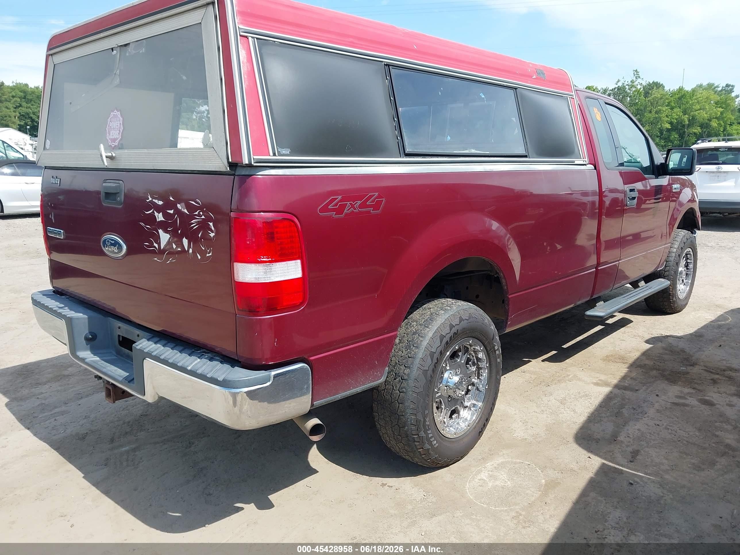 2004 Ford F-150 Fx4/xl/xlt Burgundy vin: 1FTRF14594NB88902