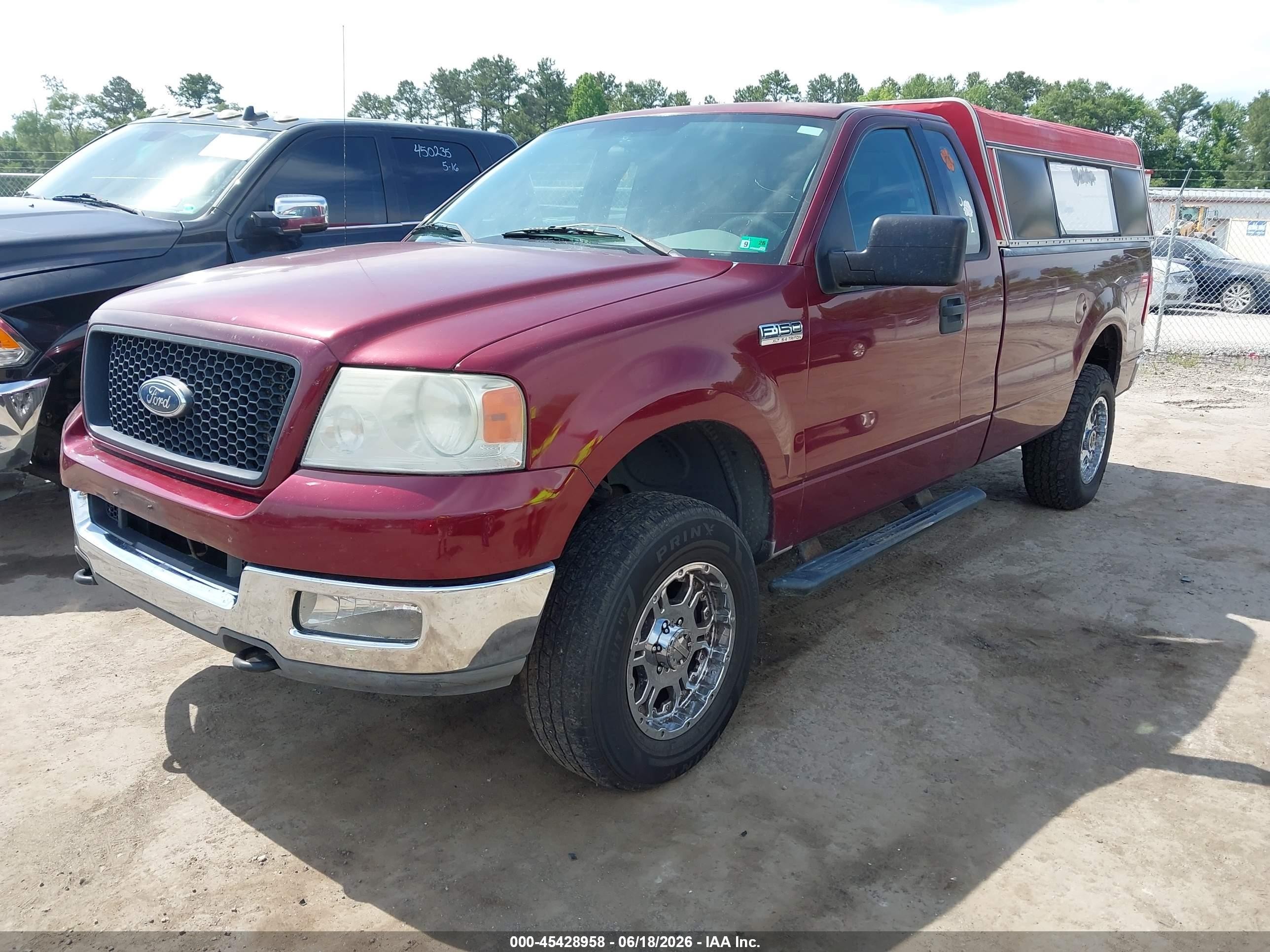 2004 Ford F-150 Fx4/xl/xlt Burgundy vin: 1FTRF14594NB88902