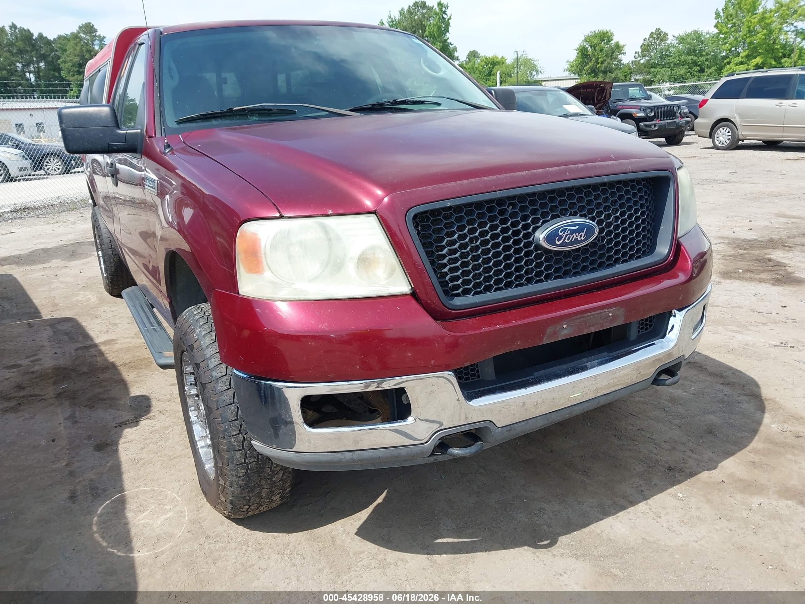 2004 Ford F-150 Fx4/xl/xlt Burgundy vin: 1FTRF14594NB88902