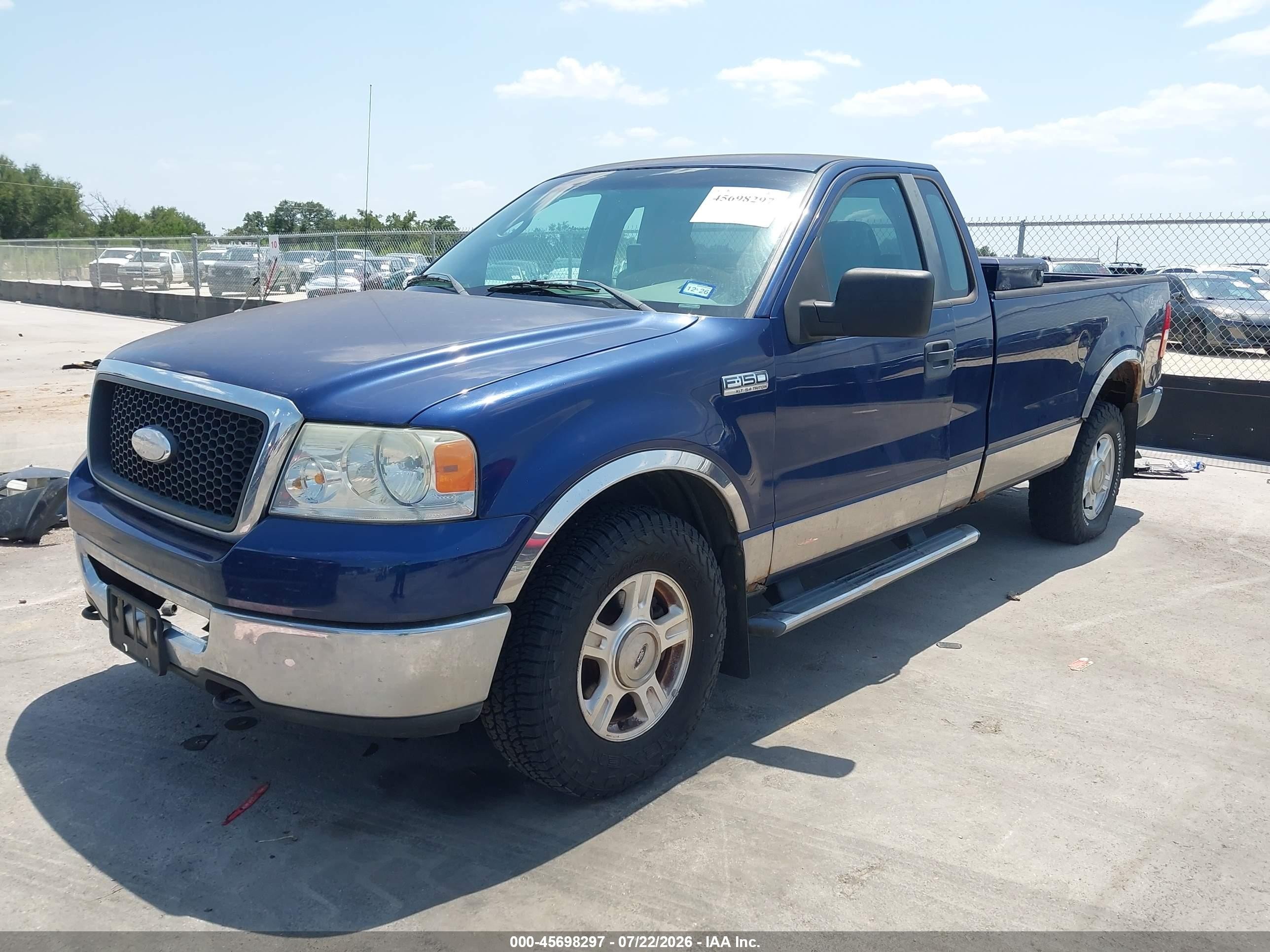 2007 Ford F-150 Fx4/xl/xlt Blue vin: 1FTRF14V77KA55786