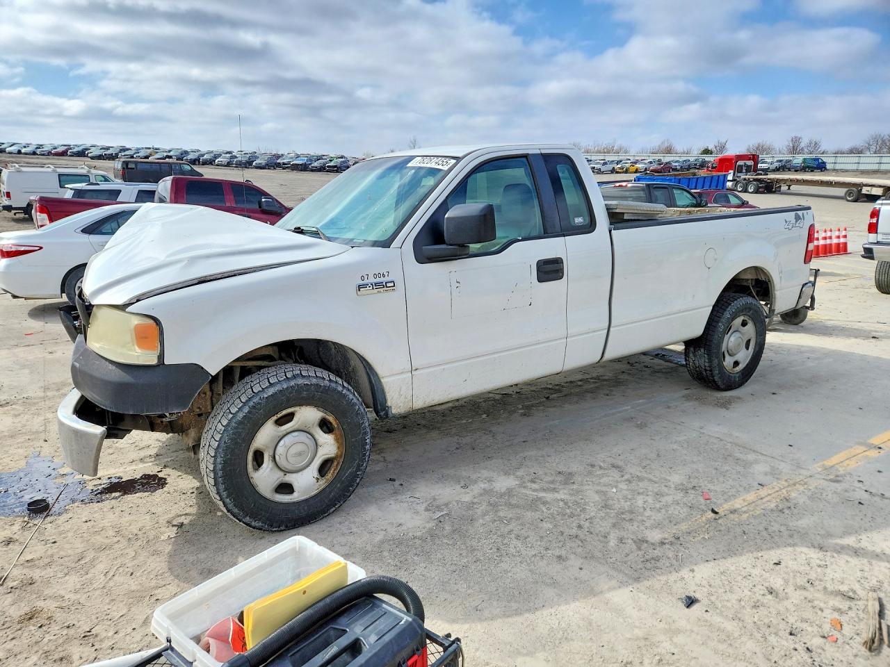 2007 Ford F150 White vin: 1FTRF14W07KA94860