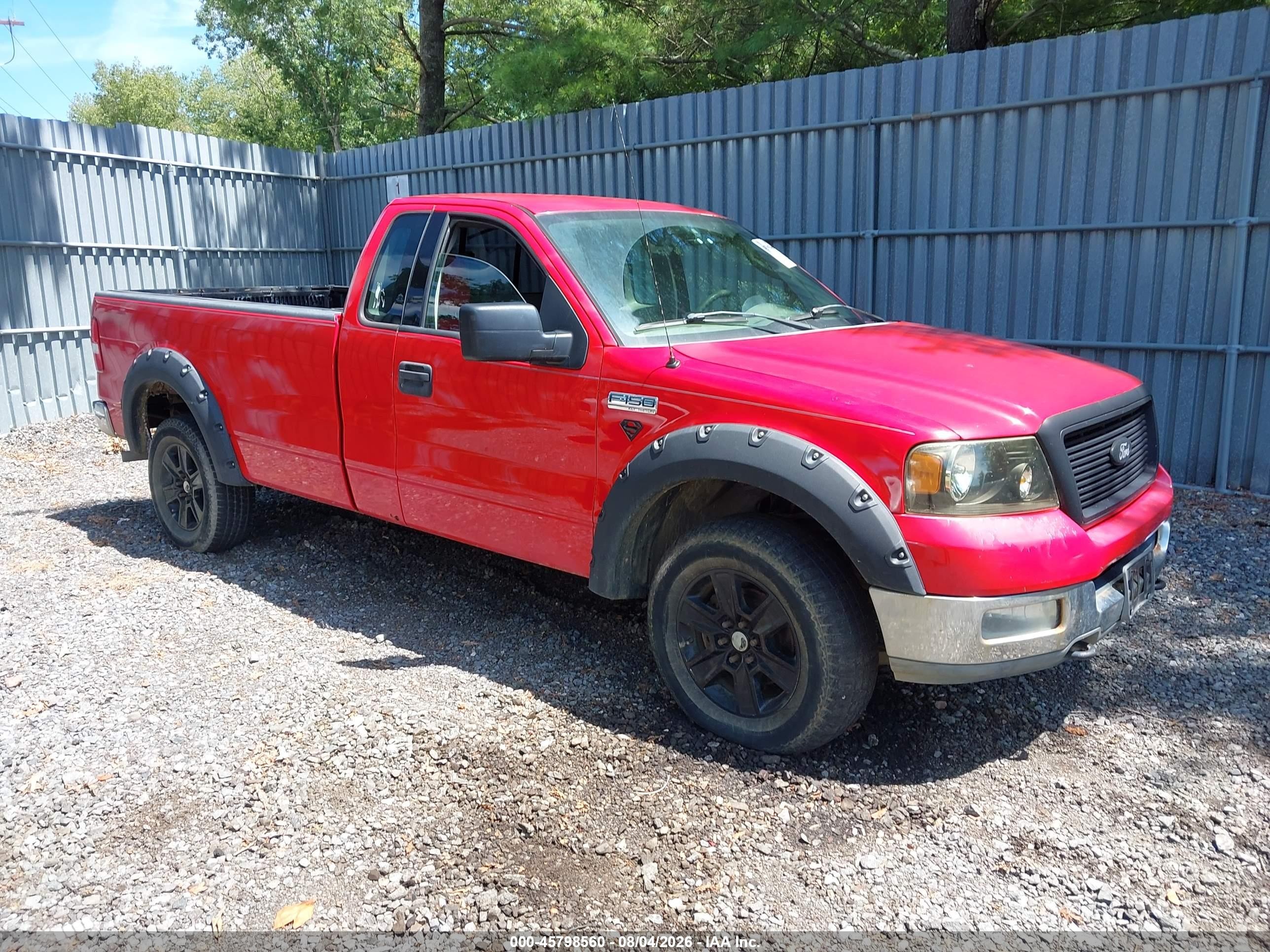 2004 Ford F-150 Stx/xl/xlt Red vin: 1FTRF14W14NA09406