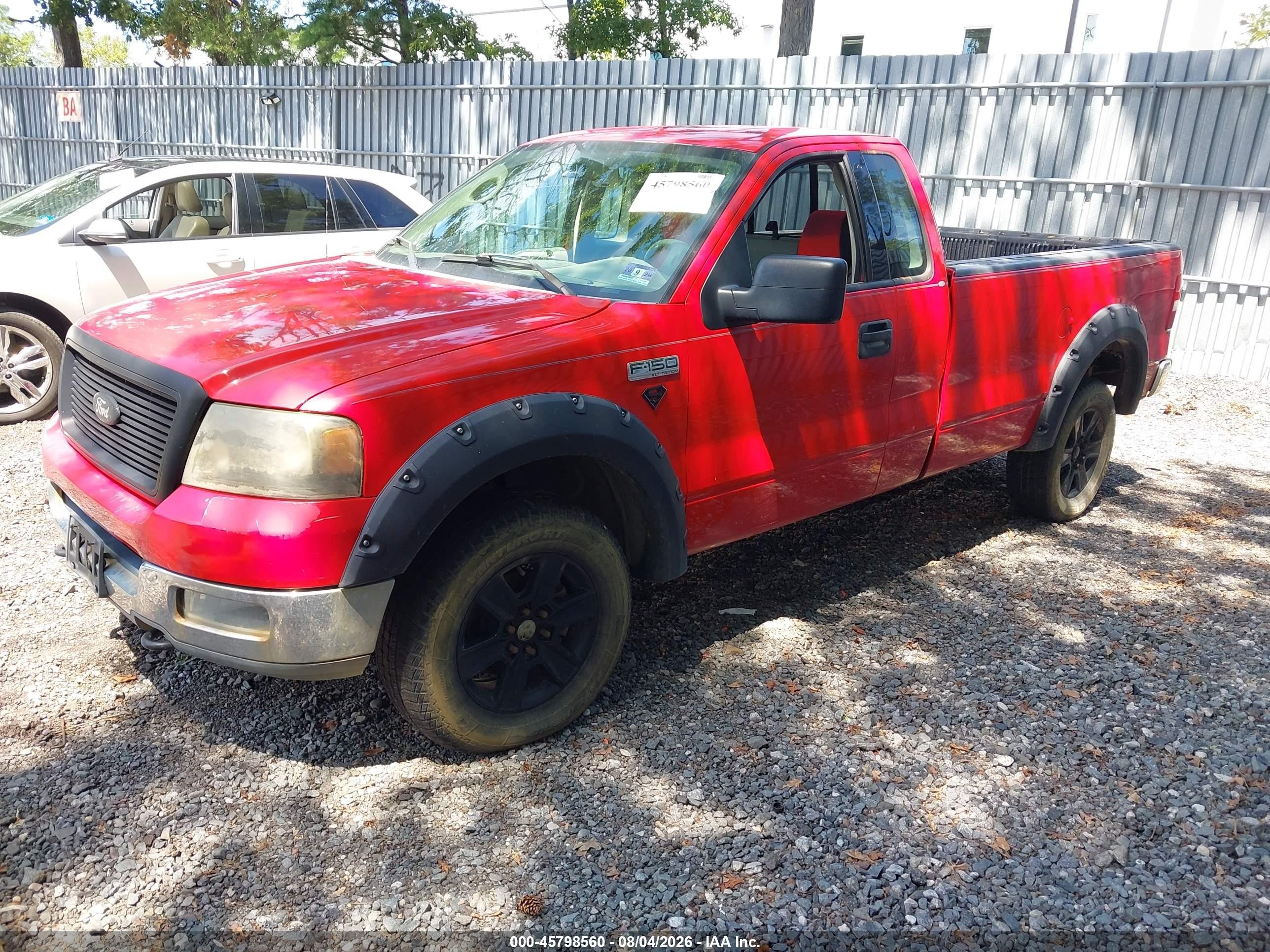 2004 Ford F-150 Stx/xl/xlt Red vin: 1FTRF14W14NA09406