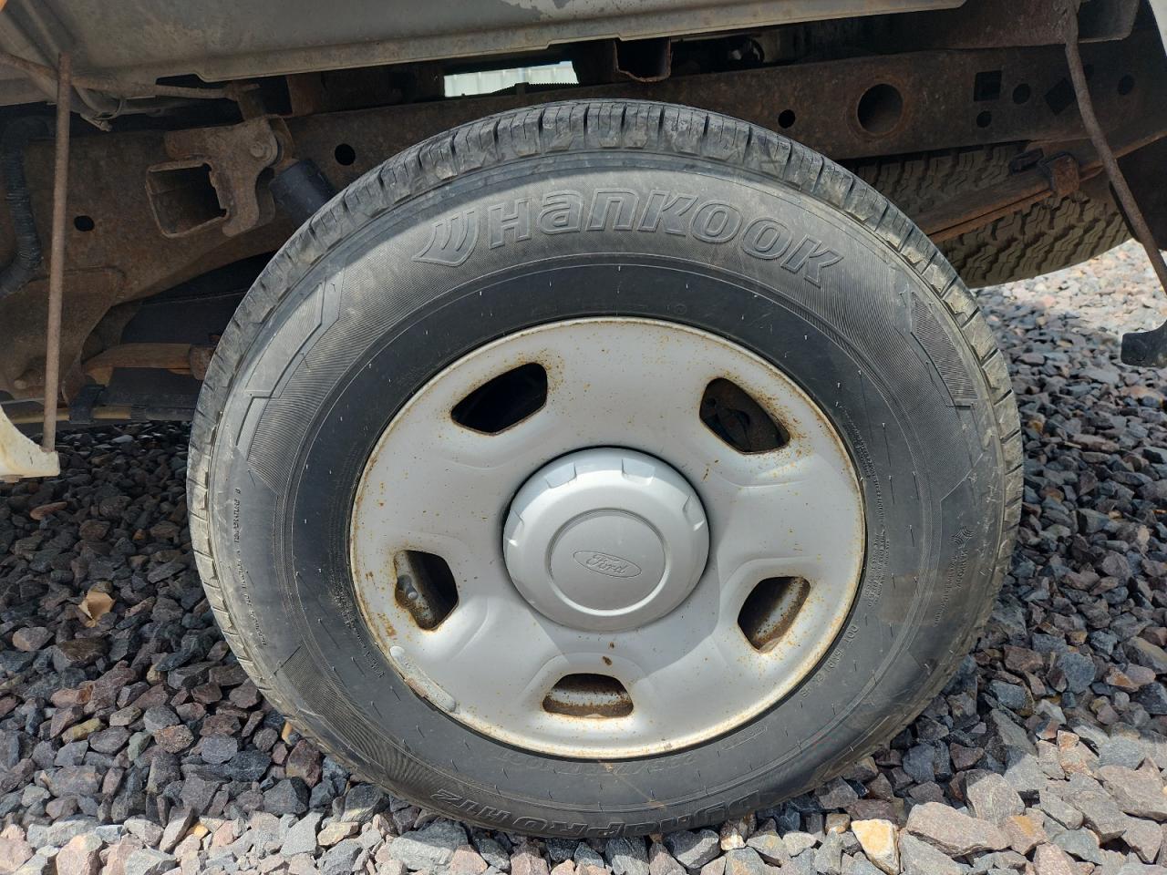 2008 Ford F150 White vin: 1FTRF14W48KE33735 Damage: Left Rear Wheel, Rust, Repair Required