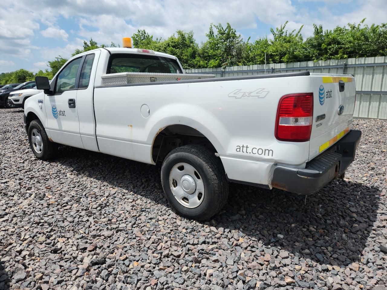 2008 Ford F150 White vin: 1FTRF14W48KE33735 Damage: Left Bed Side, Rust, 5 To 6 Inches