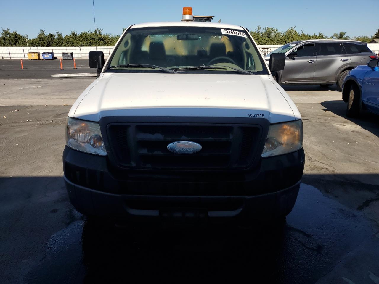2008 Ford F150 White vin: 1FTRF14W88KE32894 Damage: Left Head Lamp, Faded, Repair Required