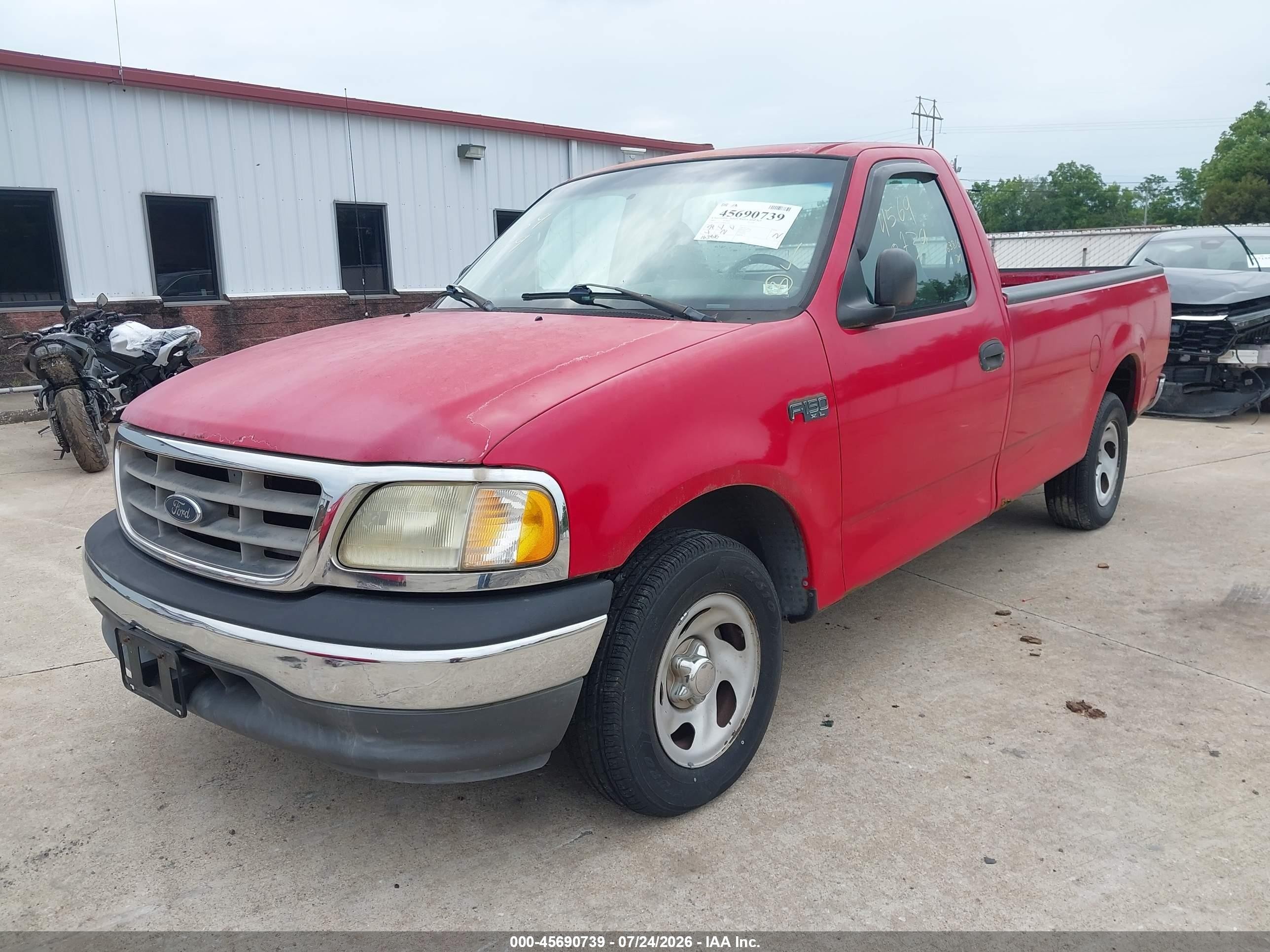 2002 Ford F-150 Xl/xlt Red vin: 1FTRF17202KB67646