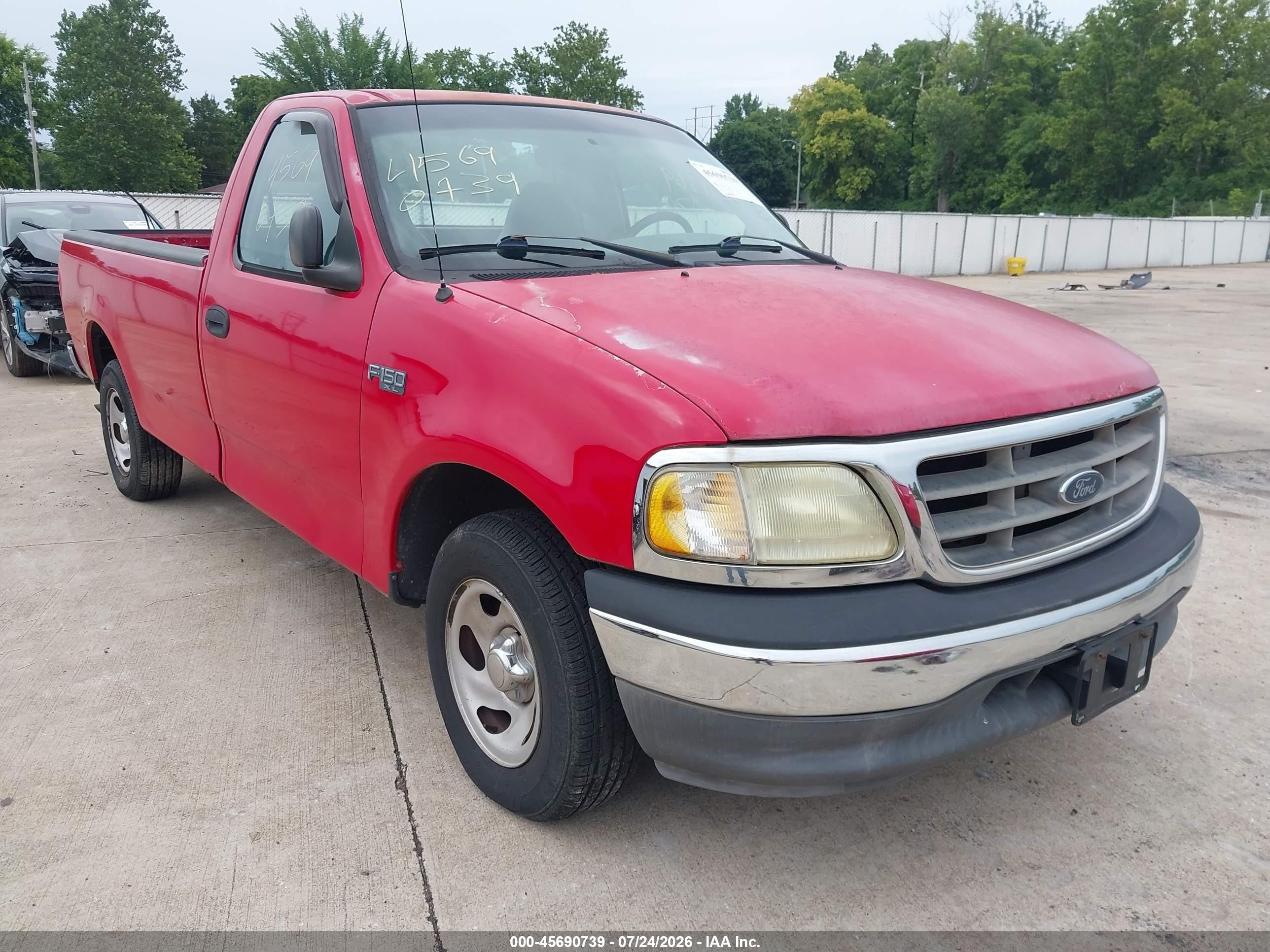2002 Ford F-150 Xl/xlt Red vin: 1FTRF17202KB67646