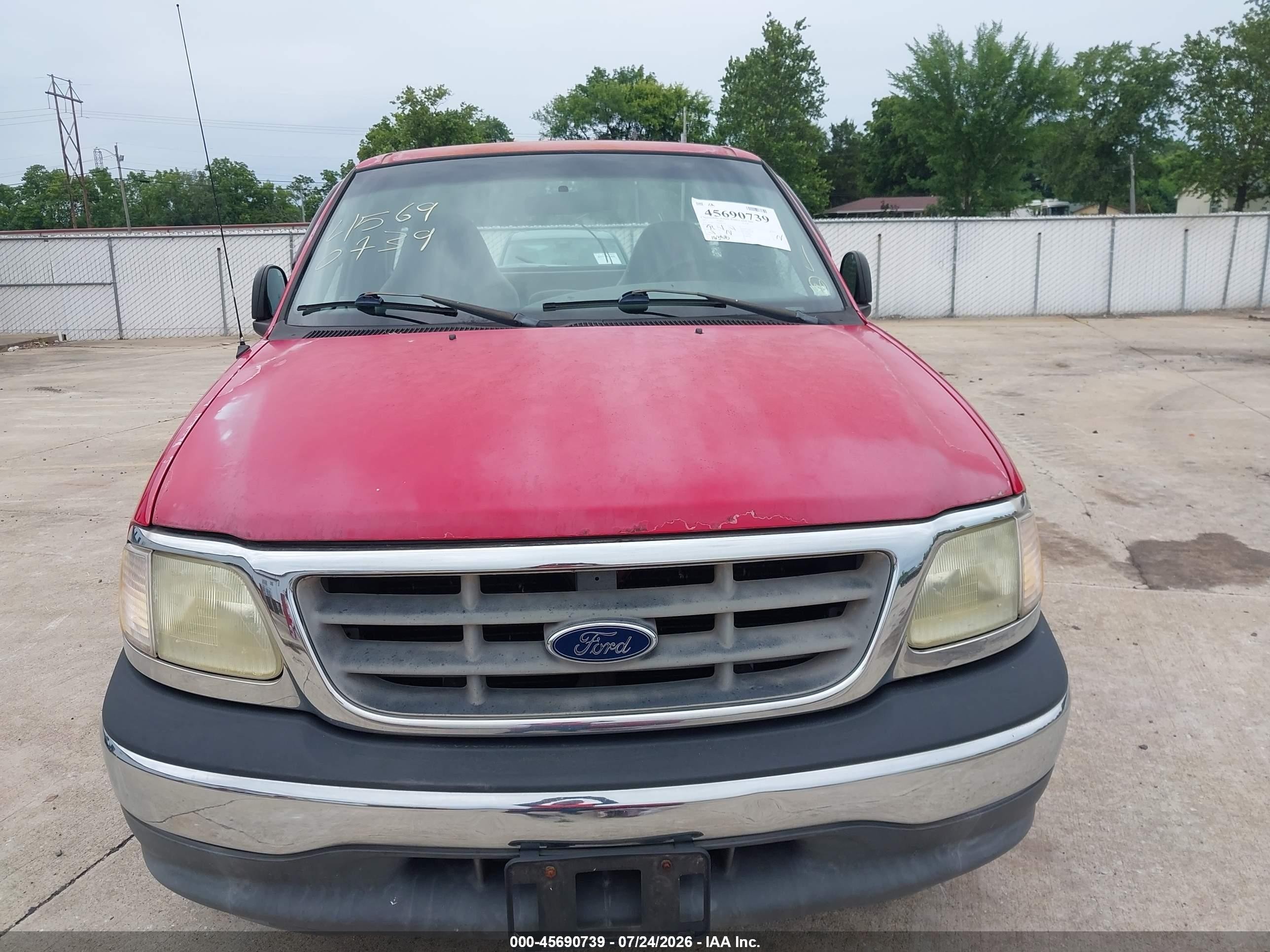 2002 Ford F-150 Xl/xlt Red vin: 1FTRF17202KB67646