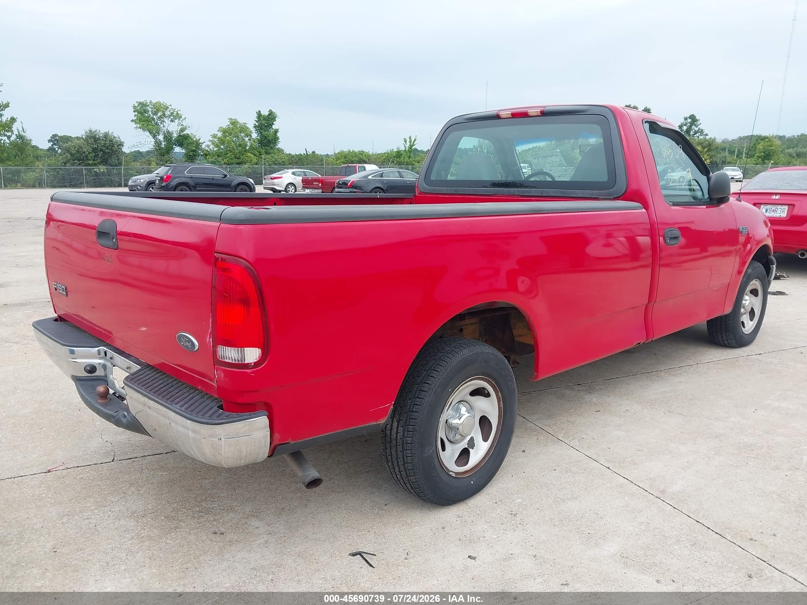 2002 Ford F-150 Xl/xlt Red vin: 1FTRF17202KB67646