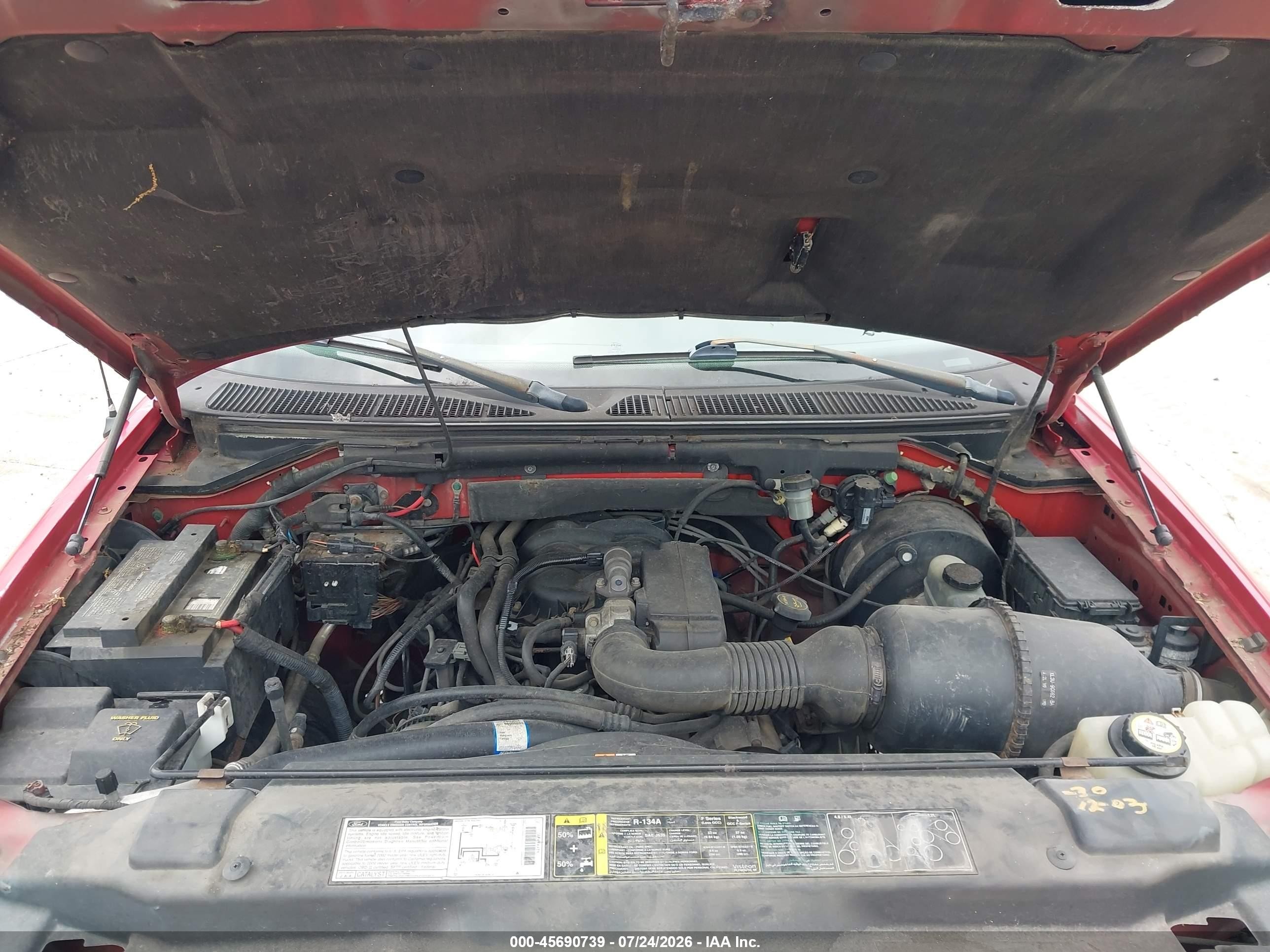 2002 Ford F-150 Xl/xlt Red vin: 1FTRF17202KB67646