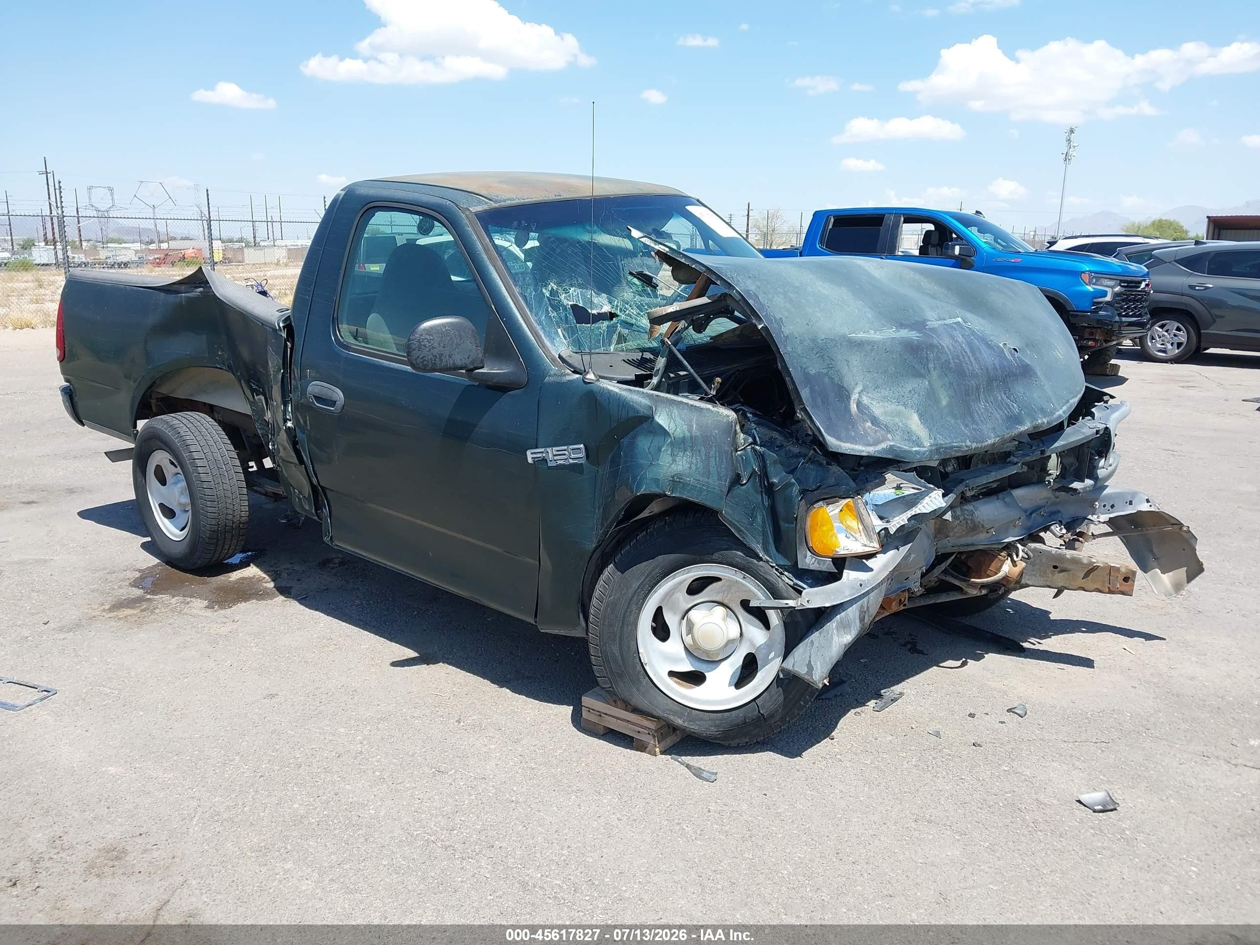 2002 Ford F-150 Xl/xlt Green vin: 1FTRF17212NA49989
