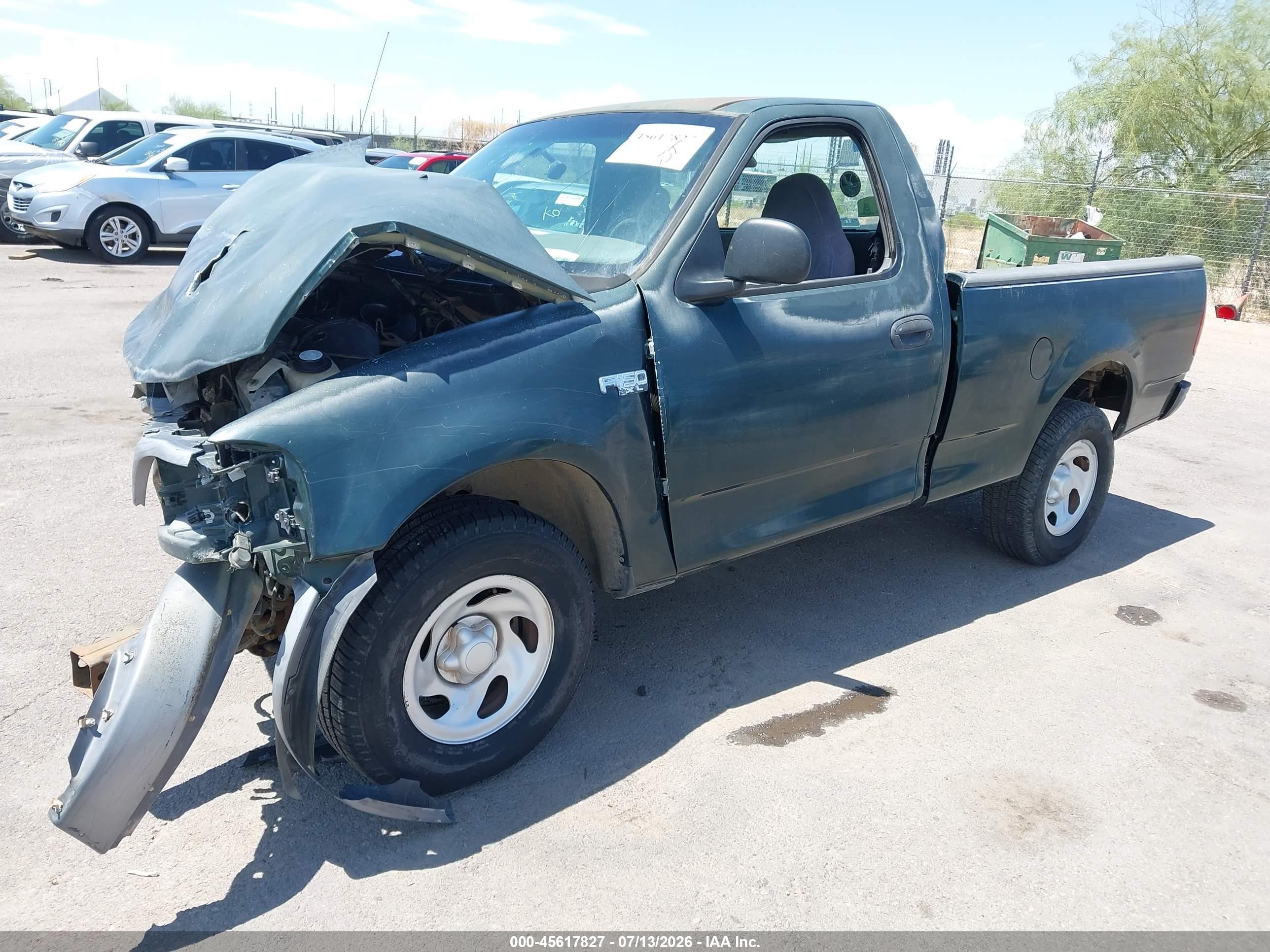 2002 Ford F-150 Xl/xlt Green vin: 1FTRF17212NA49989