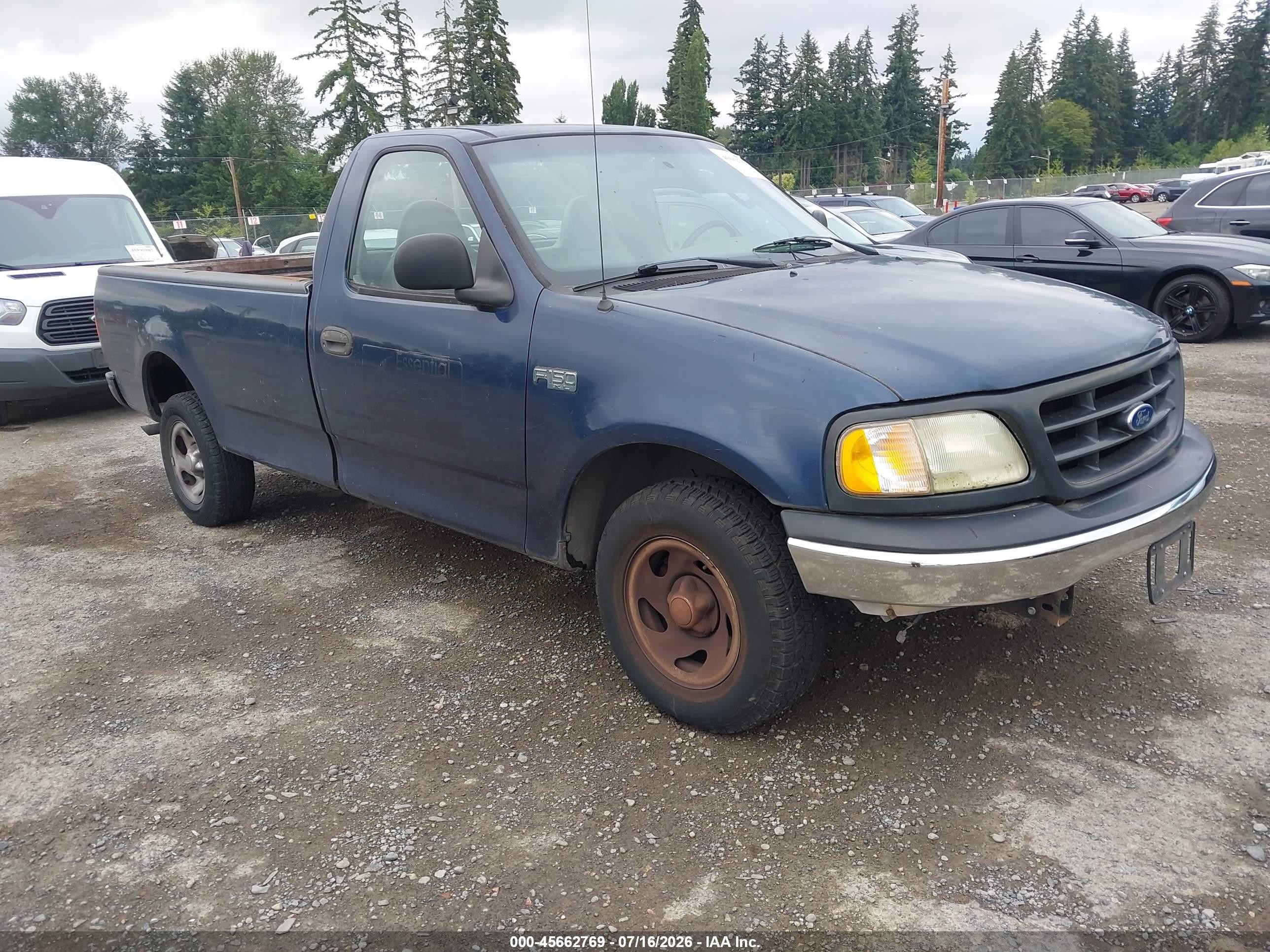 2002 Ford F-150 Xl/xlt Blue vin: 1FTRF17232KC51119
