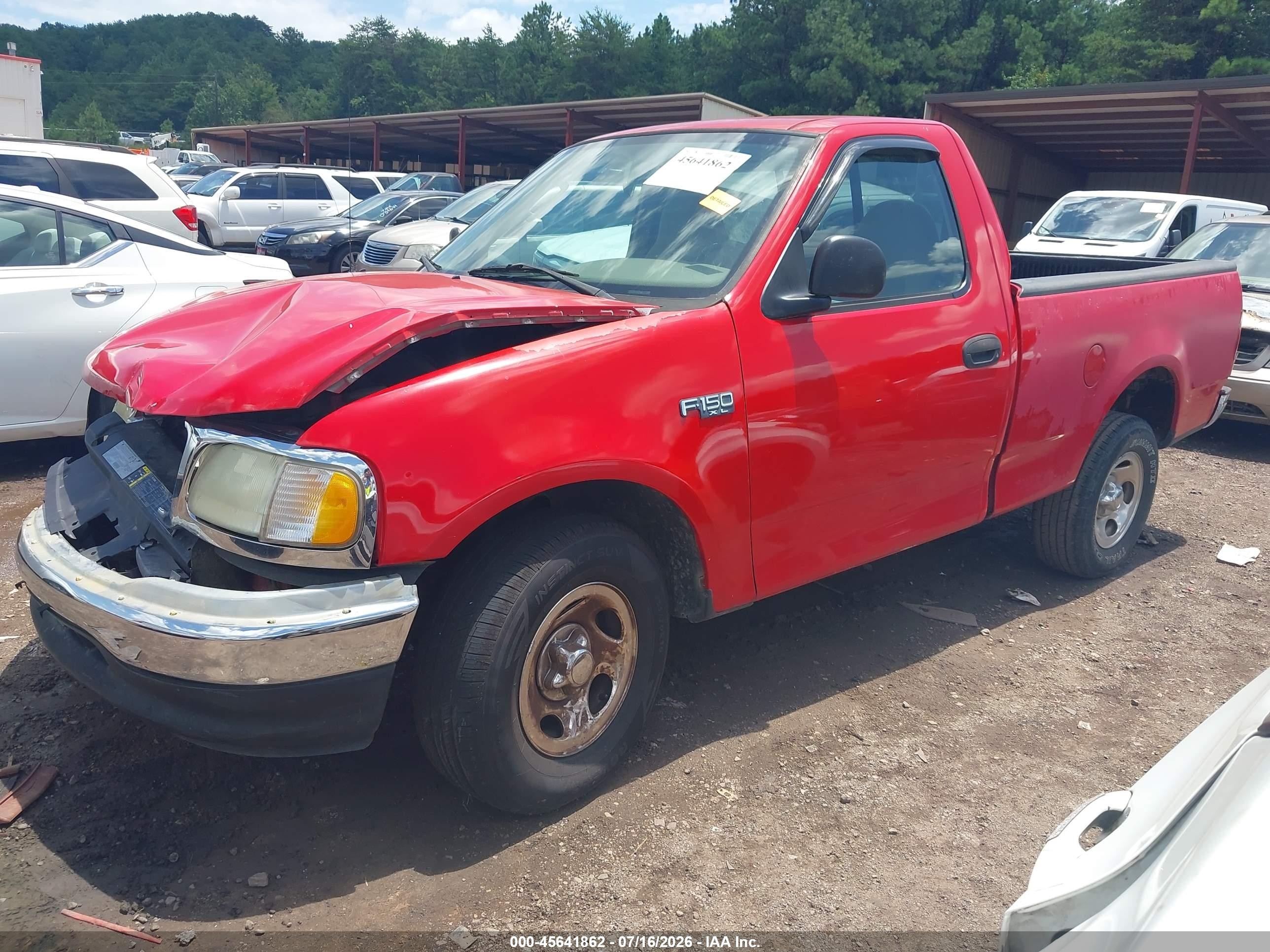 2003 Ford F-150 Xl/xlt Red vin: 1FTRF17243NB03304