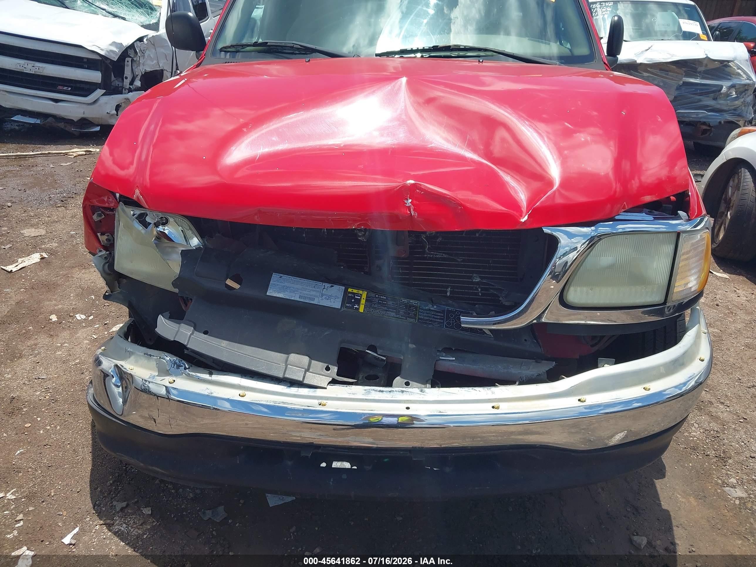 2003 Ford F-150 Xl/xlt Red vin: 1FTRF17243NB03304