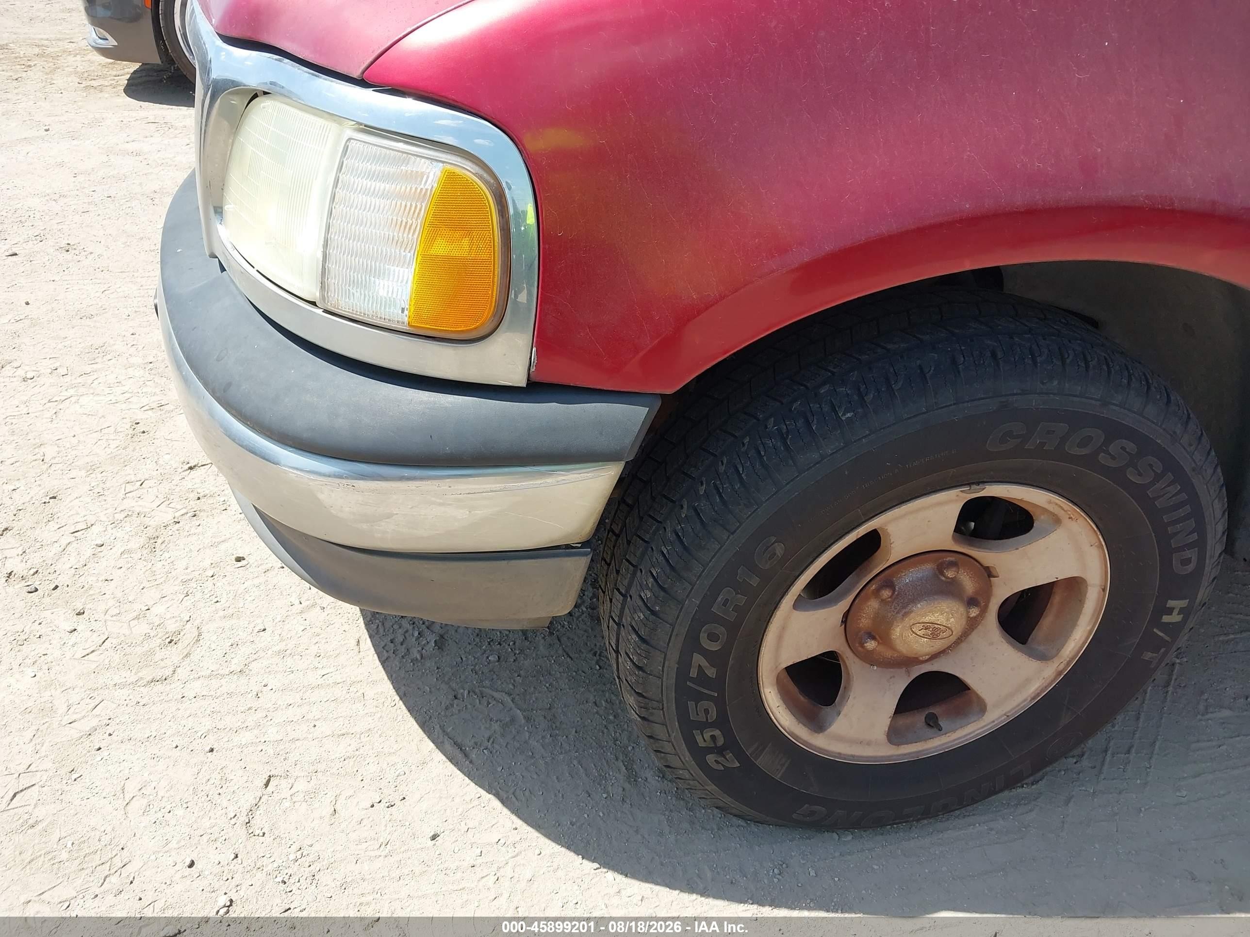 2002 Ford F-150 Xl/xlt Red vin: 1FTRF17252NB03987