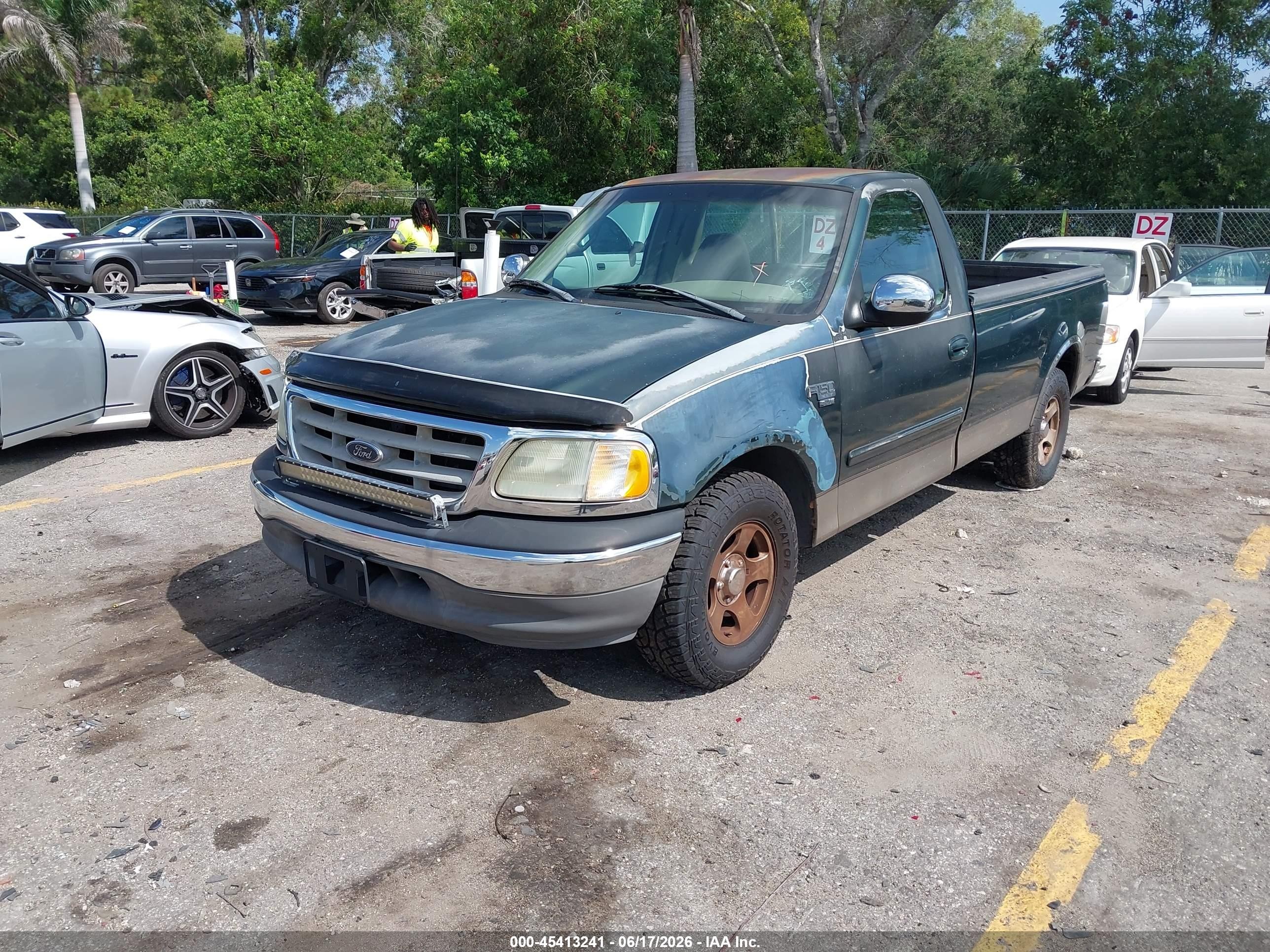 2002 Ford F-150 Xl/xlt Green vin: 1FTRF17W02NA48545