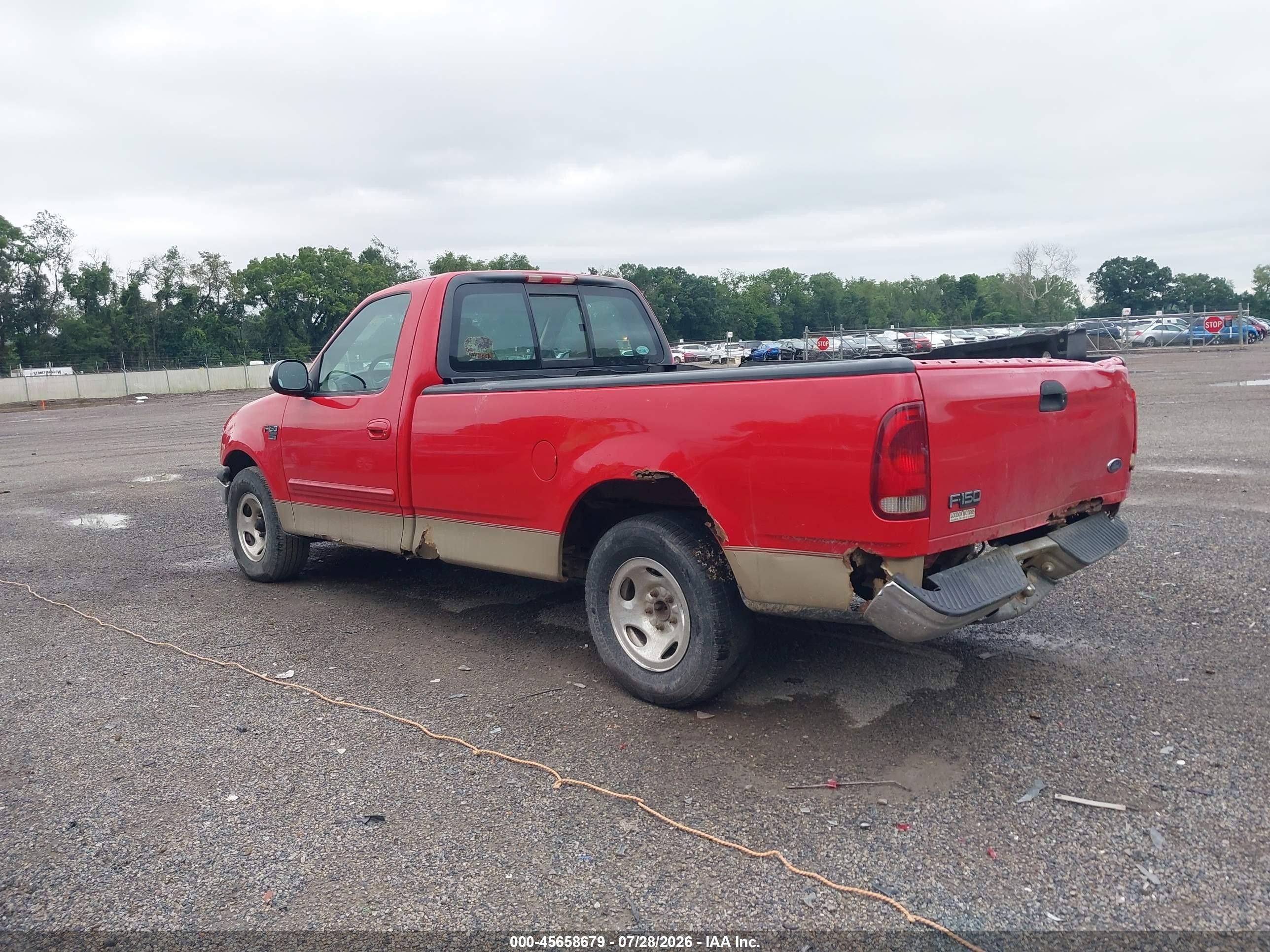 1999 Ford F-150 Lariat/work Series/xl/xlt Red vin: 1FTRF17W9XNA66520