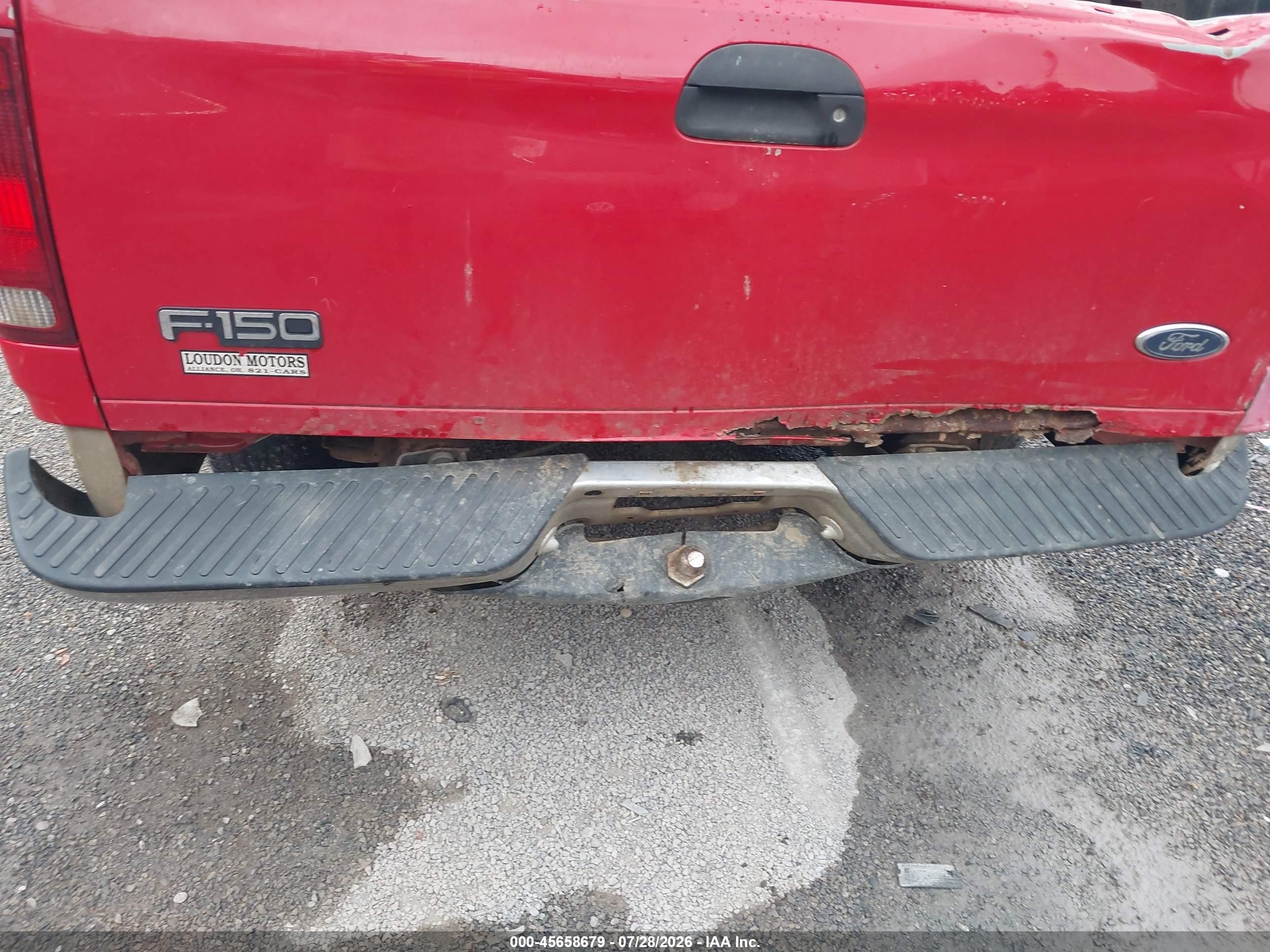 1999 Ford F-150 Lariat/work Series/xl/xlt Red vin: 1FTRF17W9XNA66520