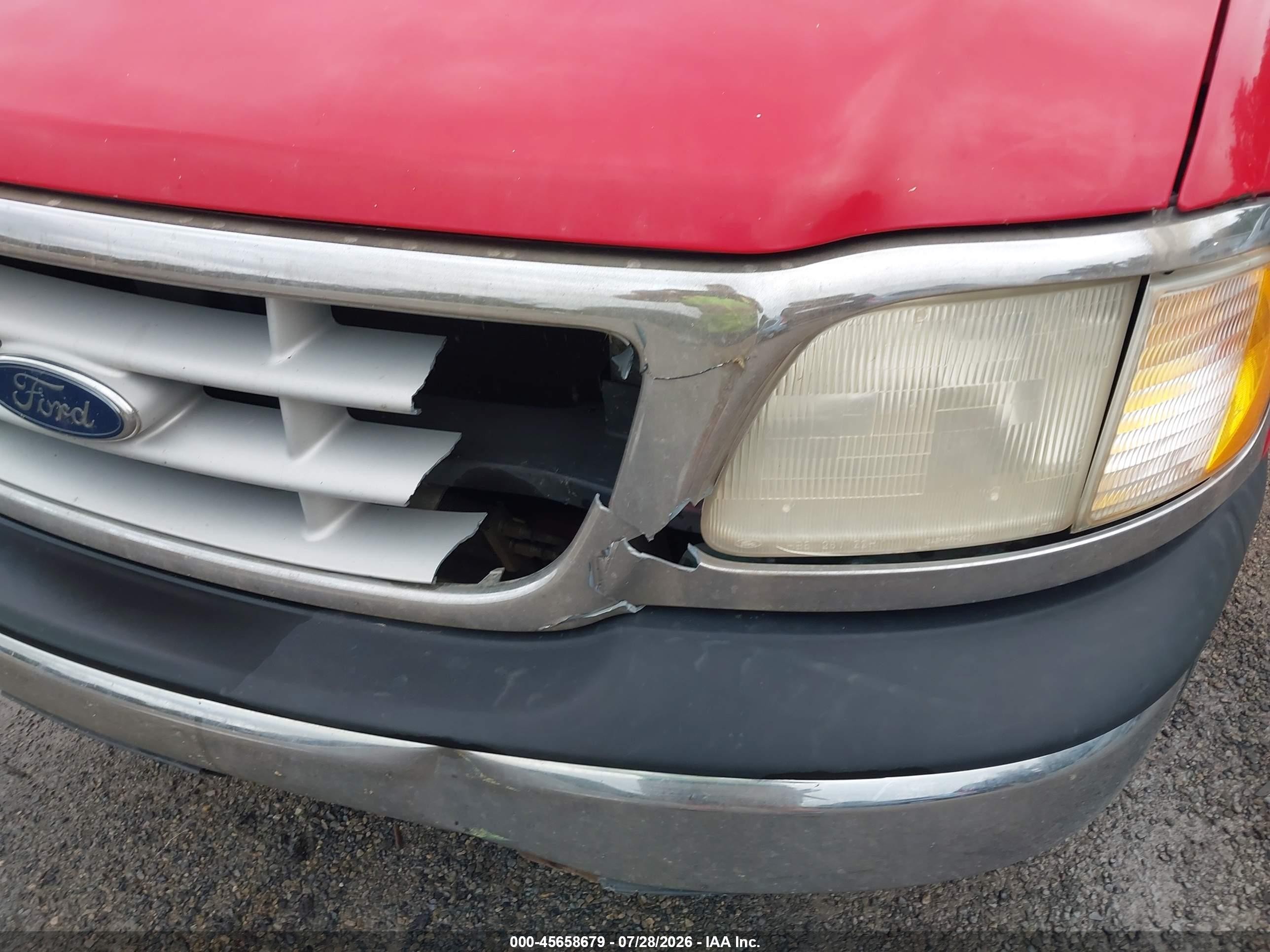 1999 Ford F-150 Lariat/work Series/xl/xlt Red vin: 1FTRF17W9XNA66520