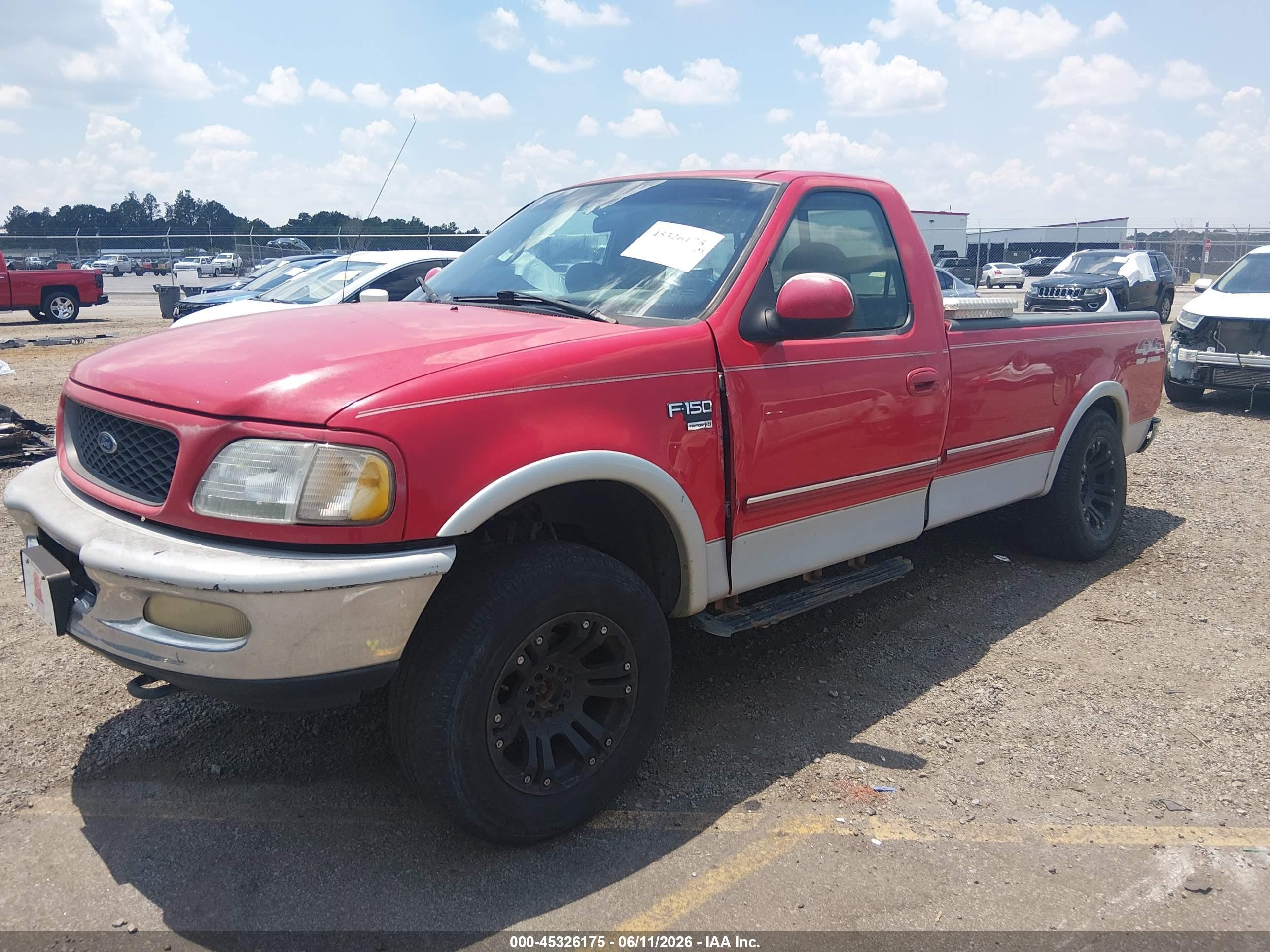 1998 Ford F-150 Lariat/standard/xl/xlt Red vin: 1FTRF18L0WNA31559