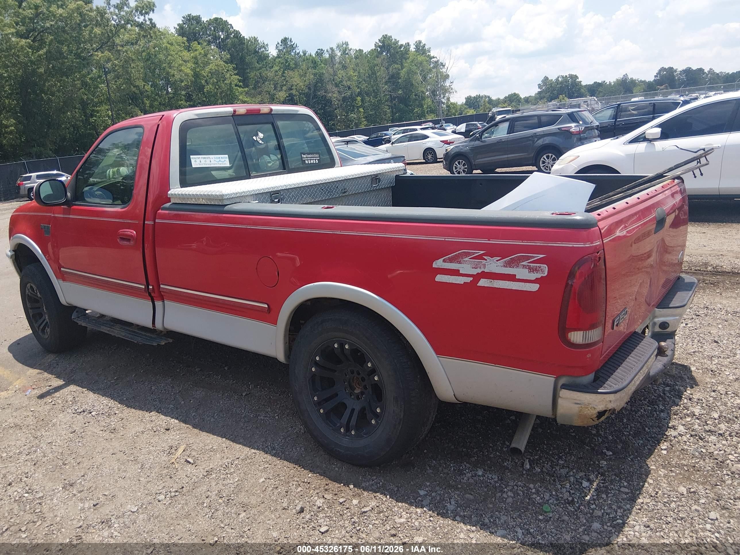 1998 Ford F-150 Lariat/standard/xl/xlt Red vin: 1FTRF18L0WNA31559