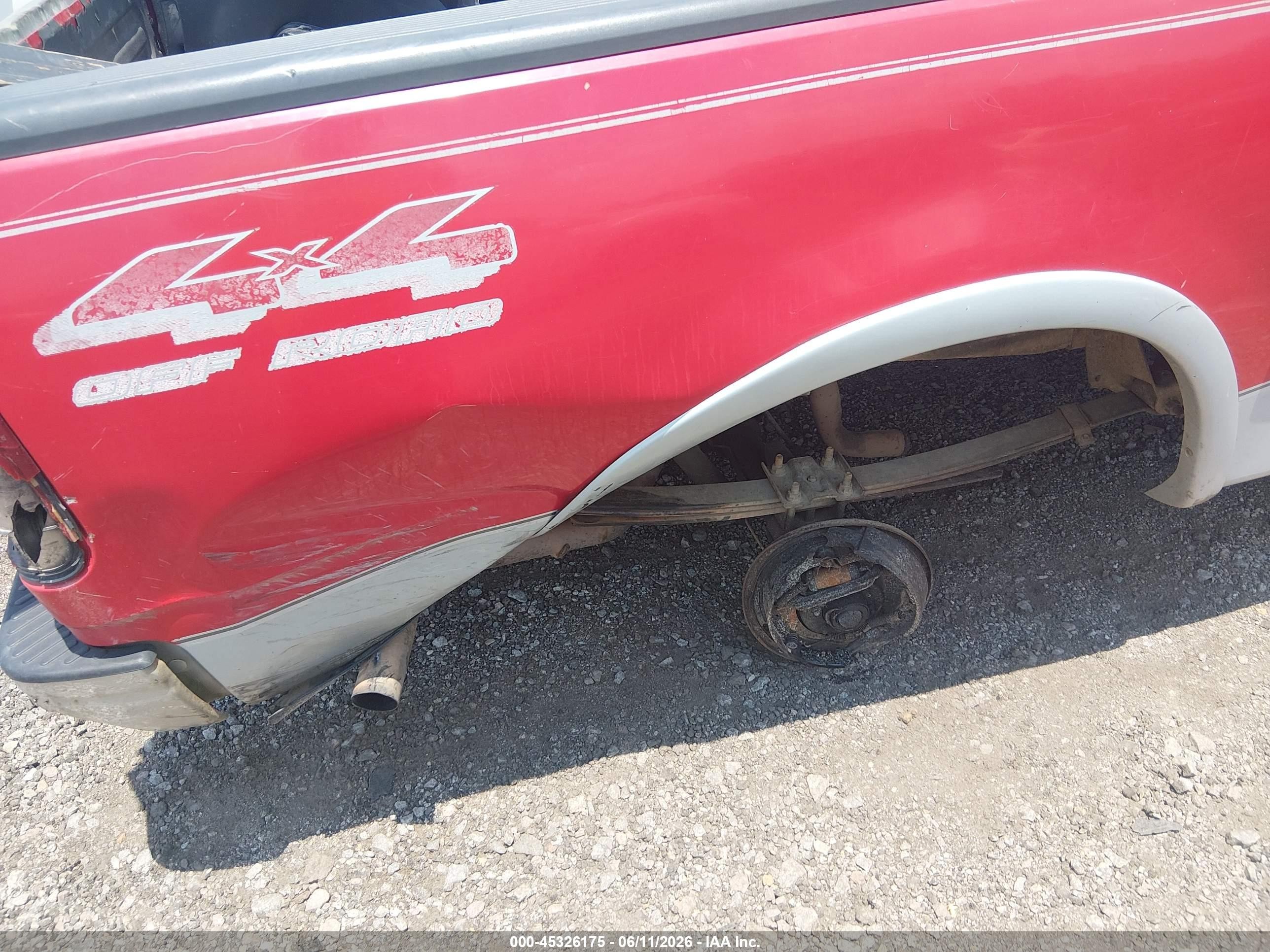 1998 Ford F-150 Lariat/standard/xl/xlt Red vin: 1FTRF18L0WNA31559