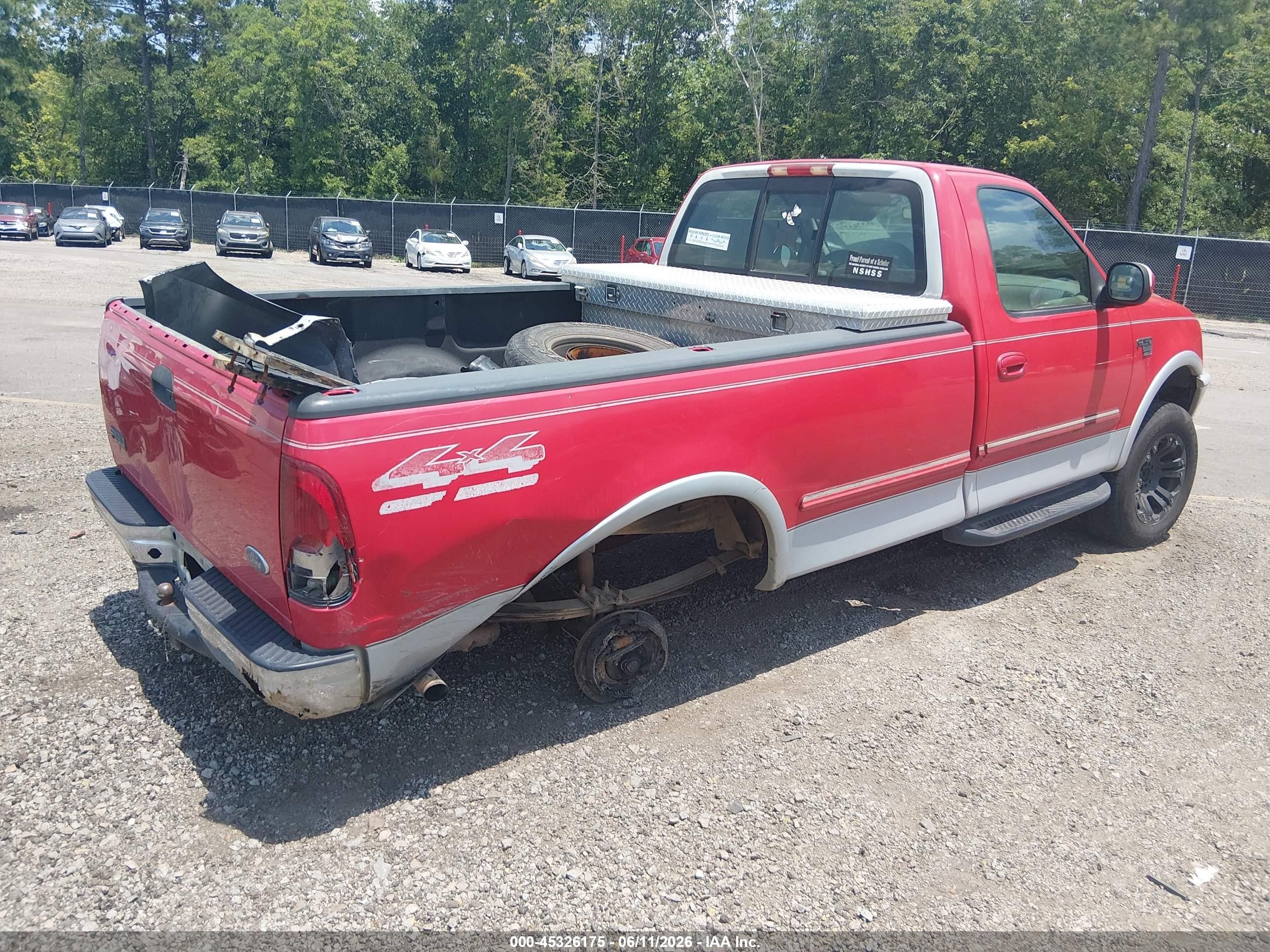 1998 Ford F-150 Lariat/standard/xl/xlt Red vin: 1FTRF18L0WNA31559