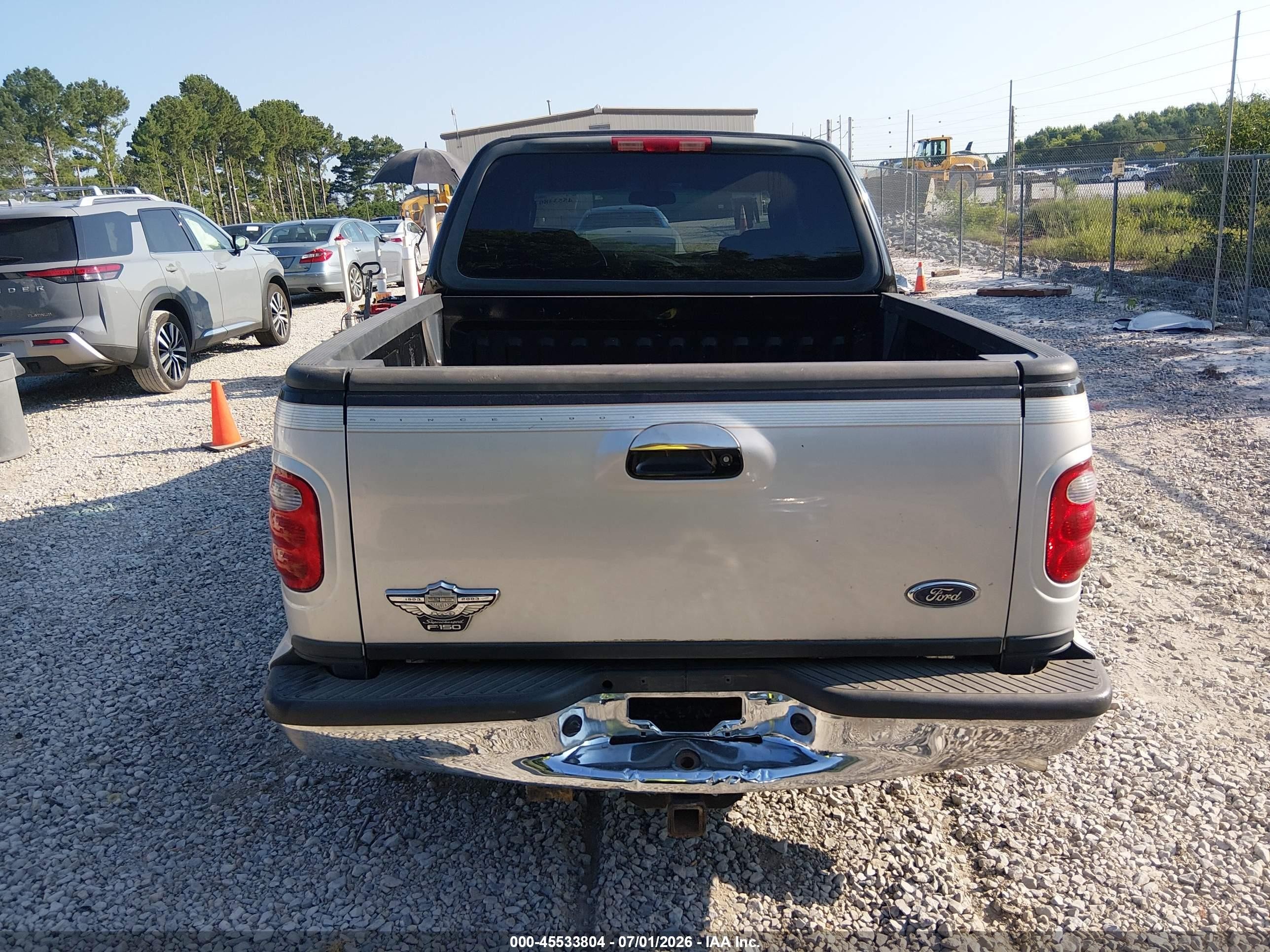 2003 Ford F-150 Lariat Black vin: 1FTRW073X3KC60839