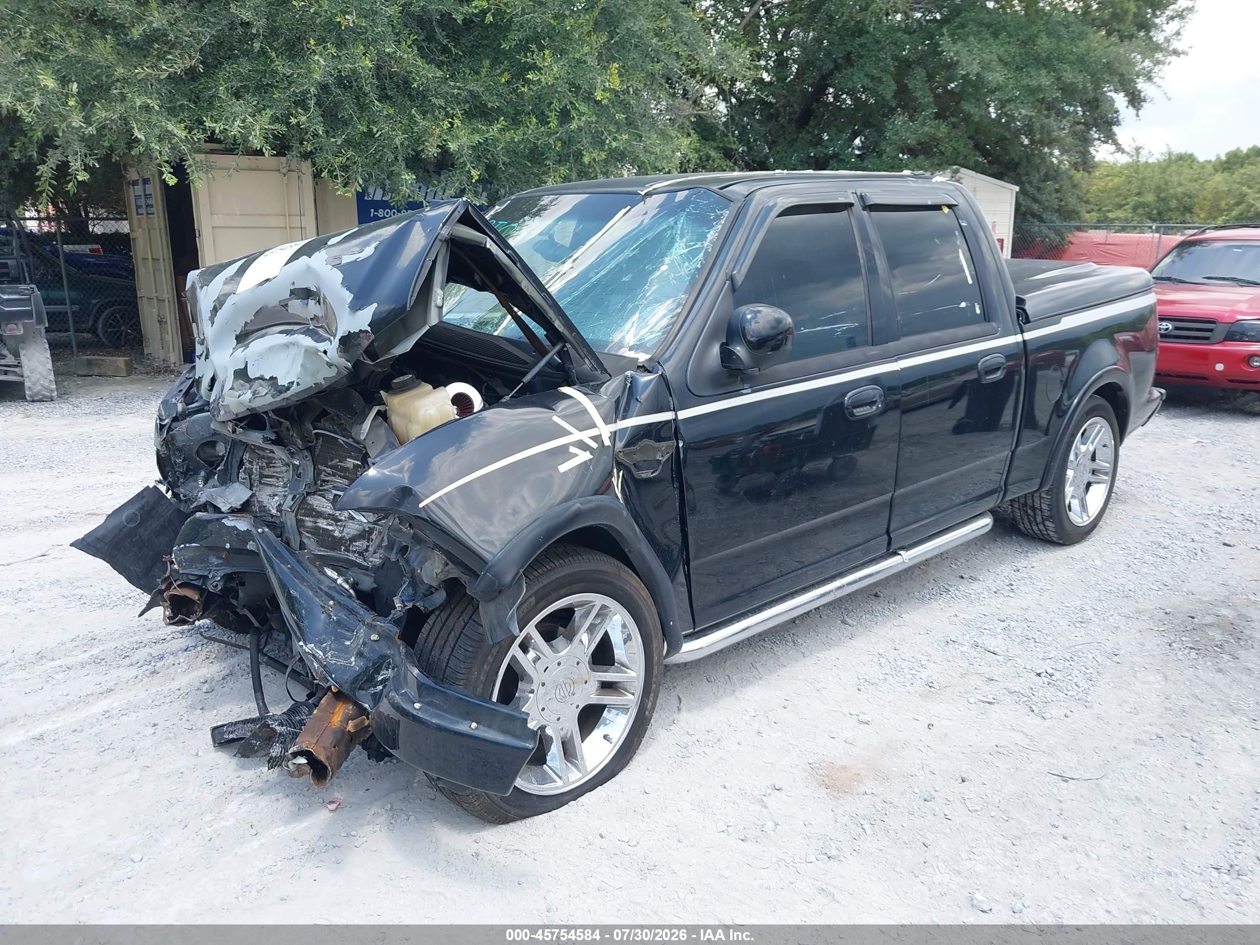 2003 Ford F-150 Lariat Black vin: 1FTRW073X3KD43543