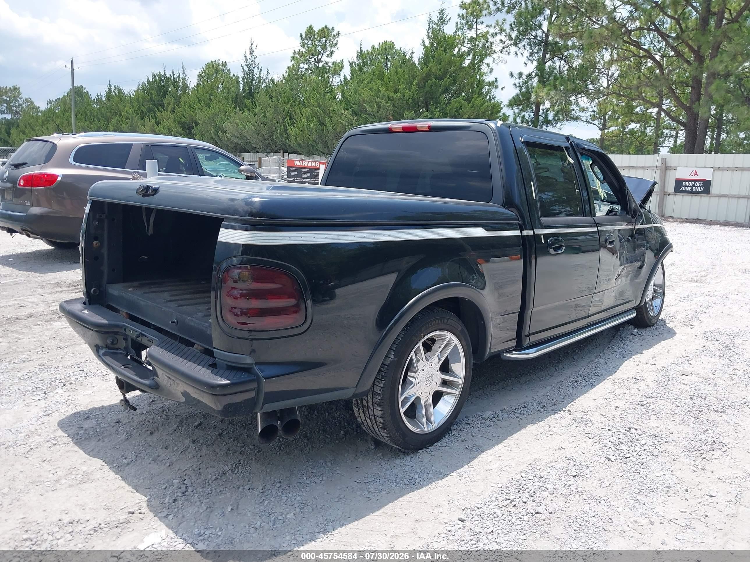 2003 Ford F-150 Lariat Black vin: 1FTRW073X3KD43543